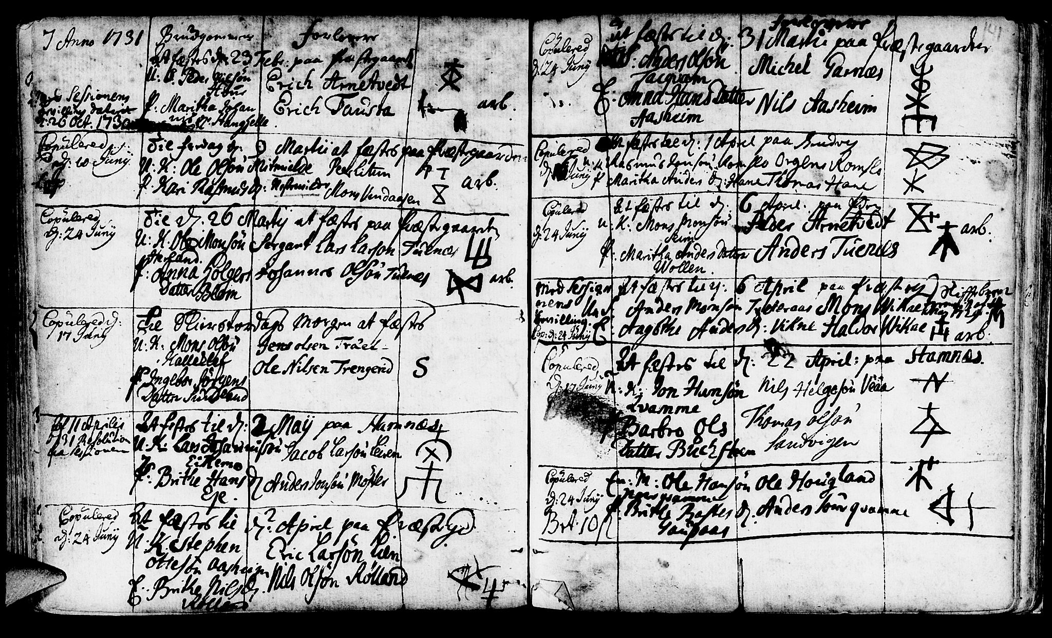 Haus sokneprestembete, SAB/A-75601/H/Haa: Parish register (official) no. A 4, 1723-1733, p. 141