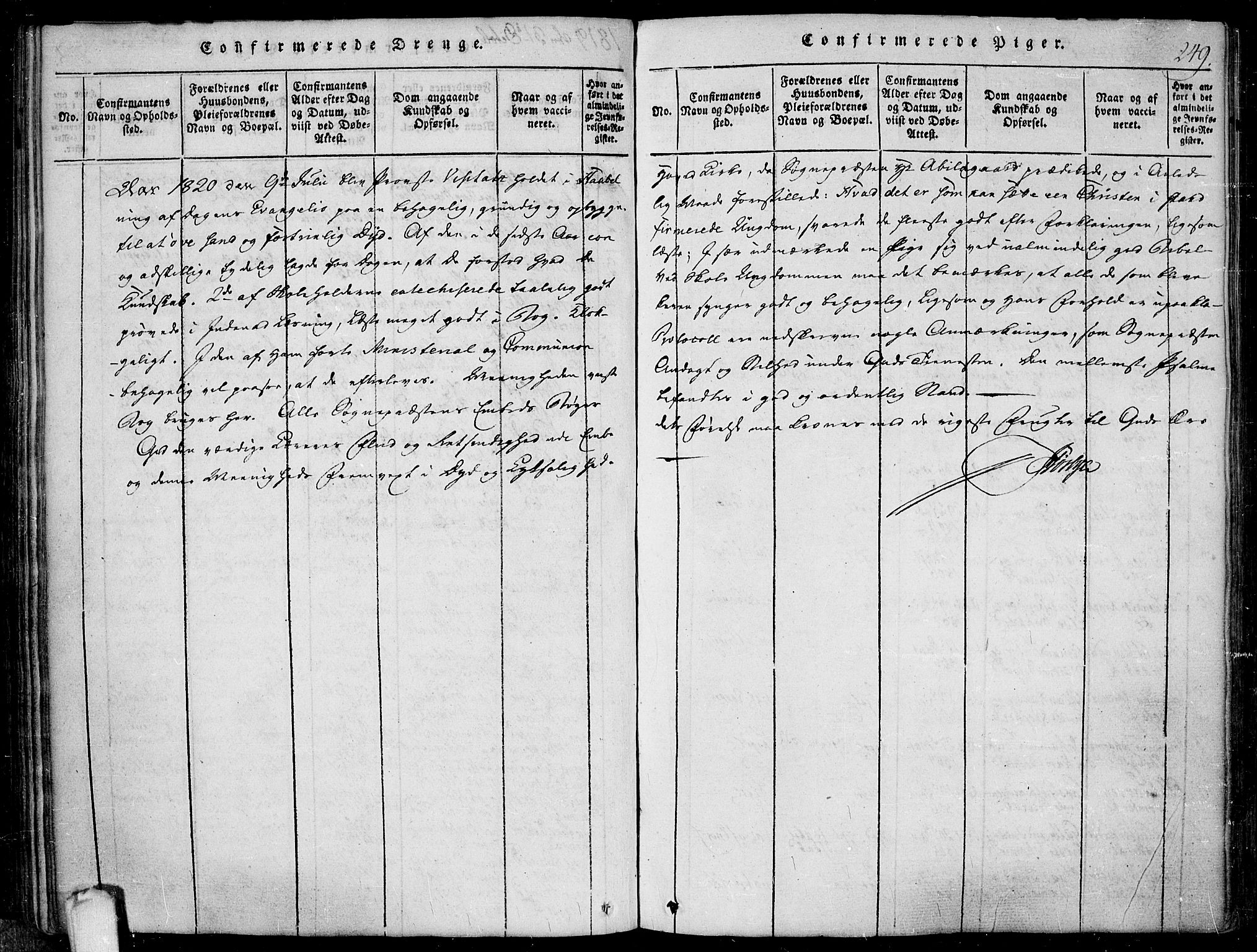 Hobøl prestekontor Kirkebøker, AV/SAO-A-2002/F/Fa/L0002: Parish register (official) no. I 2, 1814-1841, p. 249