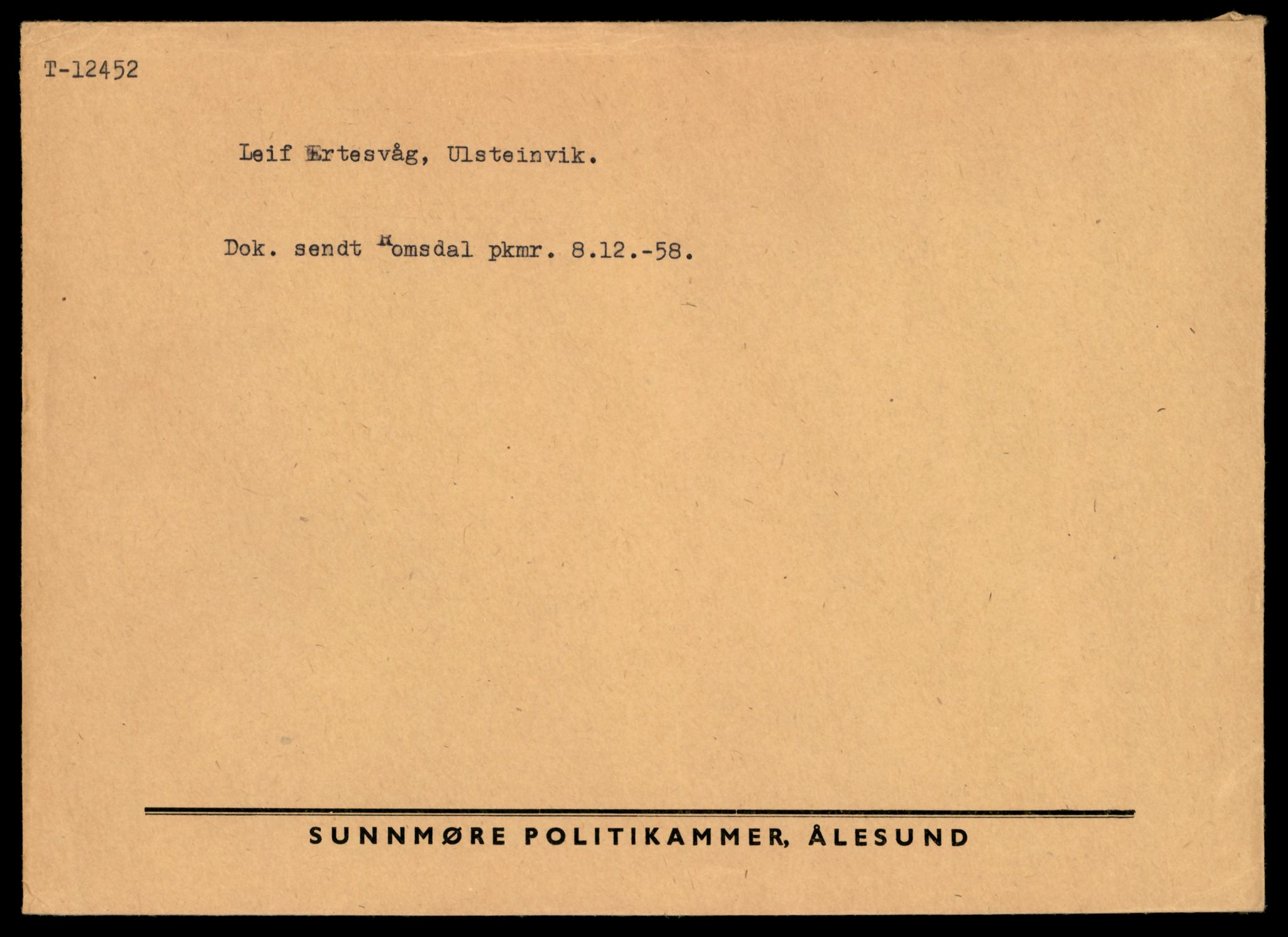 Møre og Romsdal vegkontor - Ålesund trafikkstasjon, AV/SAT-A-4099/F/Fe/L0033: Registreringskort for kjøretøy T 12151 - T 12474, 1927-1998, p. 3391