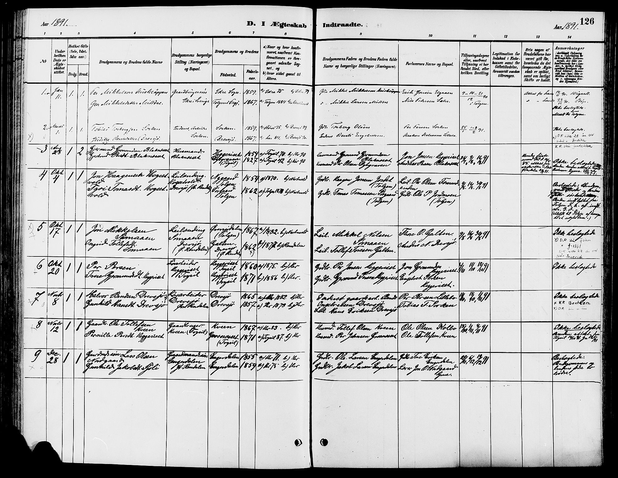 Engerdal prestekontor, AV/SAH-PREST-048/H/Ha/Haa/L0001: Parish register (official) no. 1, 1881-1898, p. 126