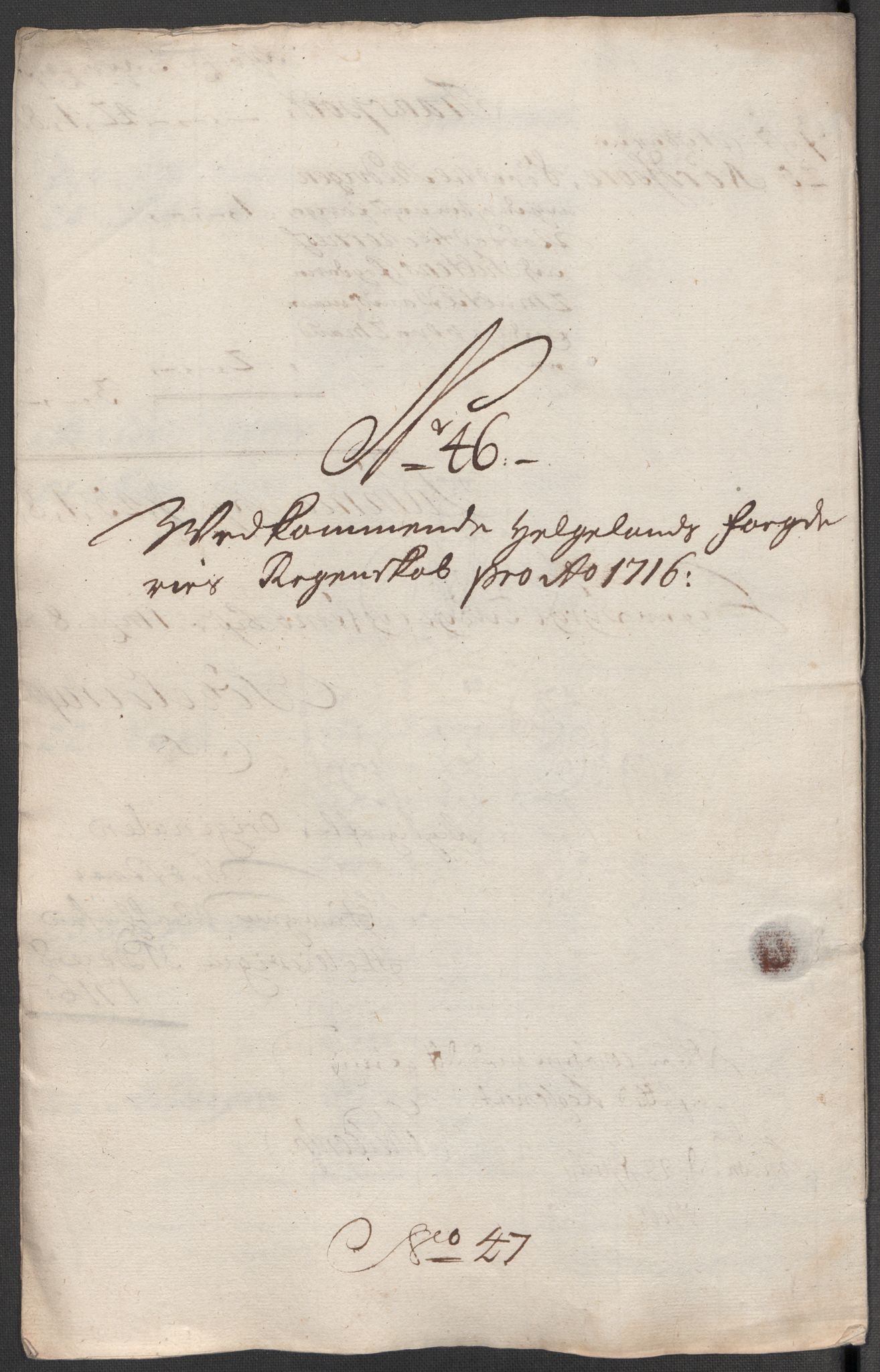 Rentekammeret inntil 1814, Reviderte regnskaper, Fogderegnskap, RA/EA-4092/R65/L4514: Fogderegnskap Helgeland, 1716, p. 309