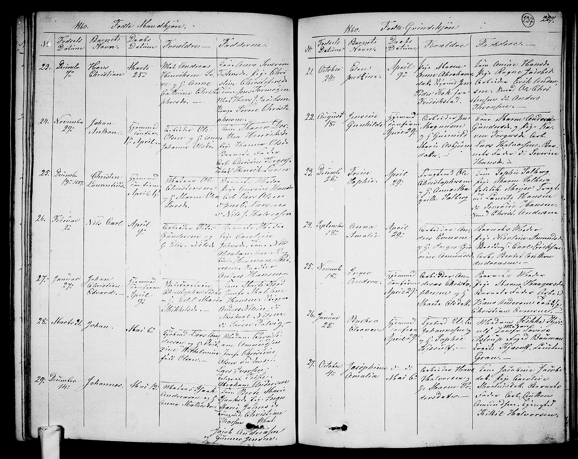Larvik kirkebøker, SAKO/A-352/G/Ga/L0003a: Parish register (copy) no. I 3A, 1830-1870, p. 237
