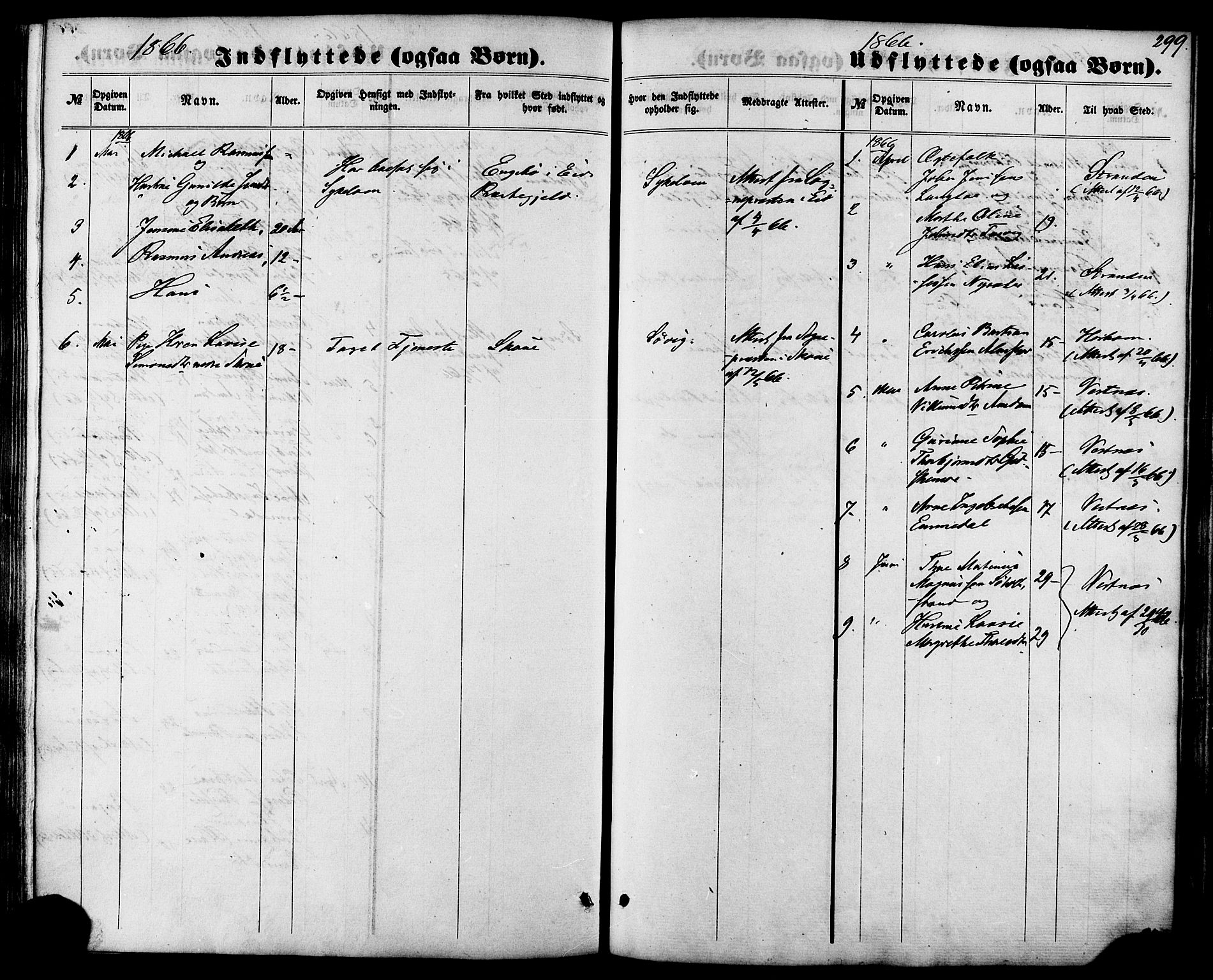 Ministerialprotokoller, klokkerbøker og fødselsregistre - Møre og Romsdal, SAT/A-1454/522/L0314: Parish register (official) no. 522A09, 1863-1877, p. 299