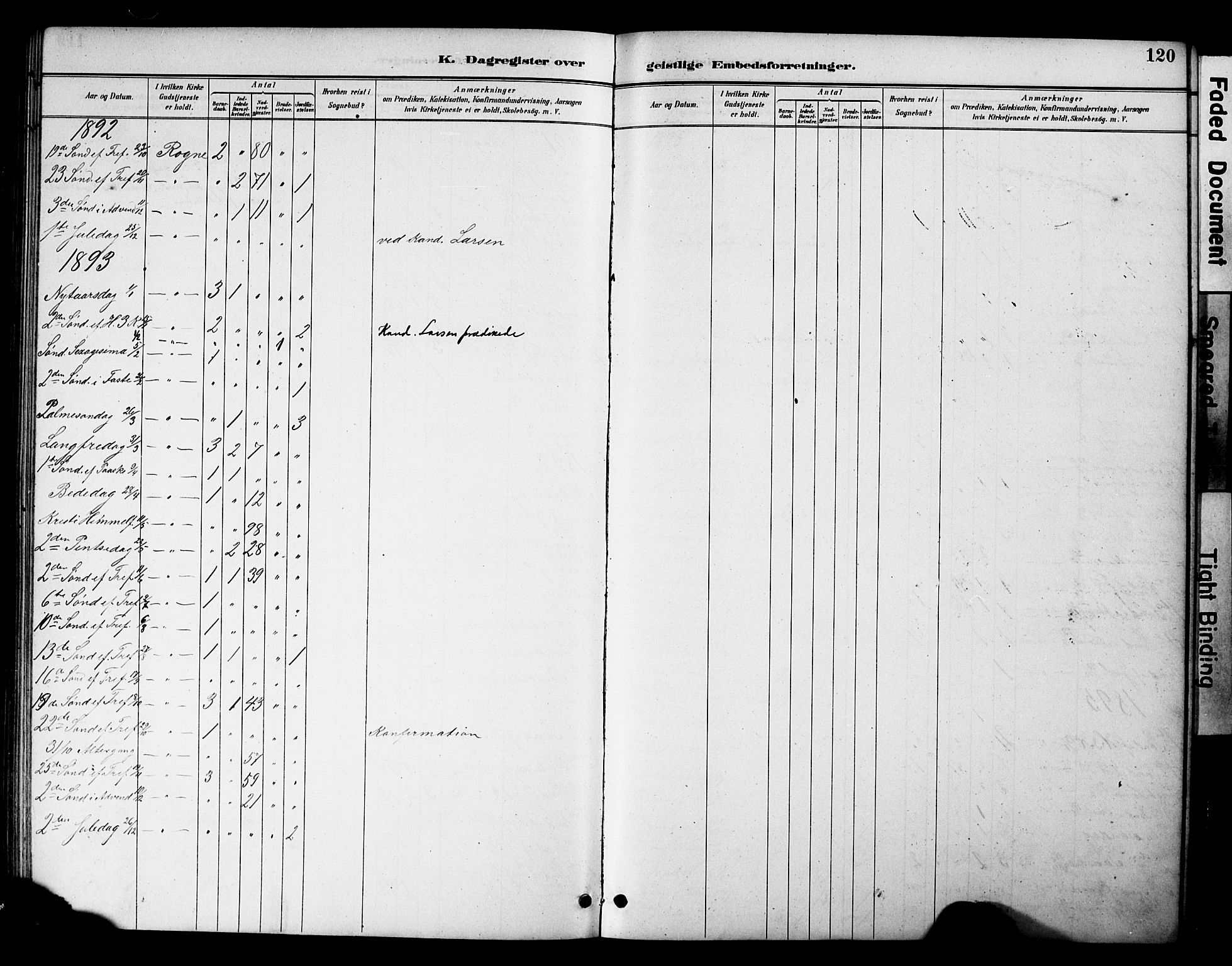 Øystre Slidre prestekontor, SAH/PREST-138/H/Ha/Hab/L0005: Parish register (copy) no. 5, 1887-1910, p. 120