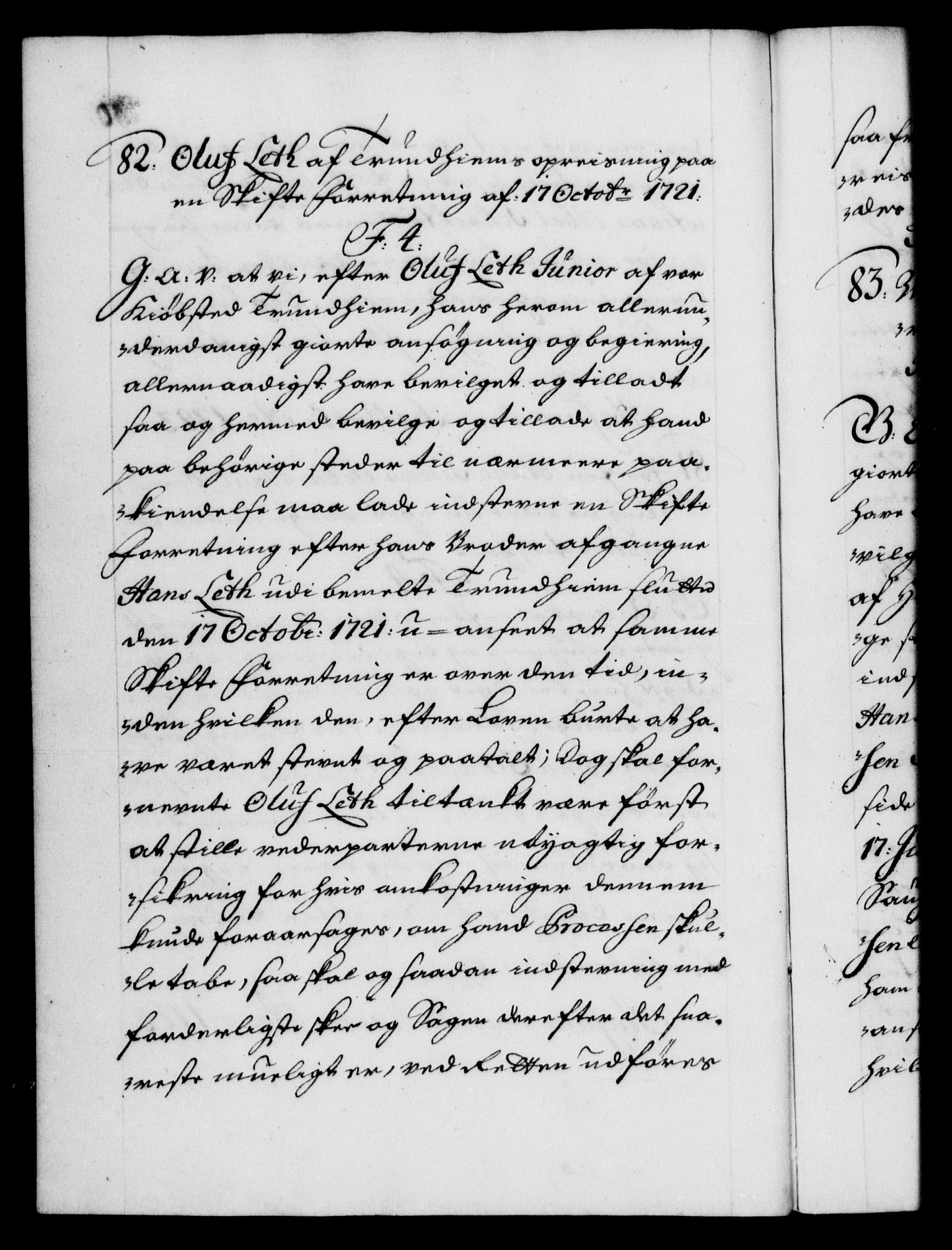 Danske Kanselli 1572-1799, AV/RA-EA-3023/F/Fc/Fca/Fcaa/L0024: Norske registre, 1723-1725, p. 86b