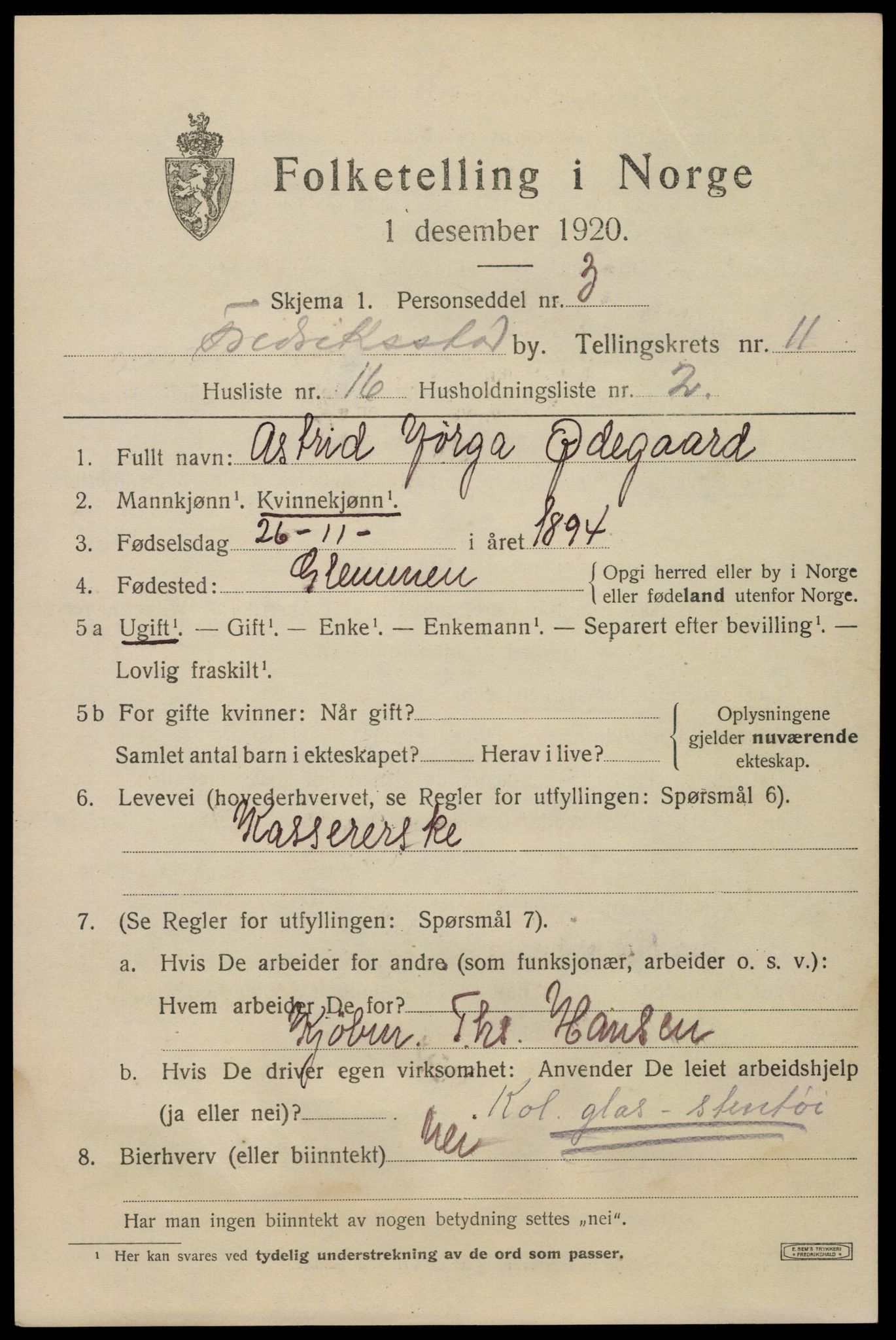 SAO, 1920 census for Fredrikstad, 1920, p. 28621