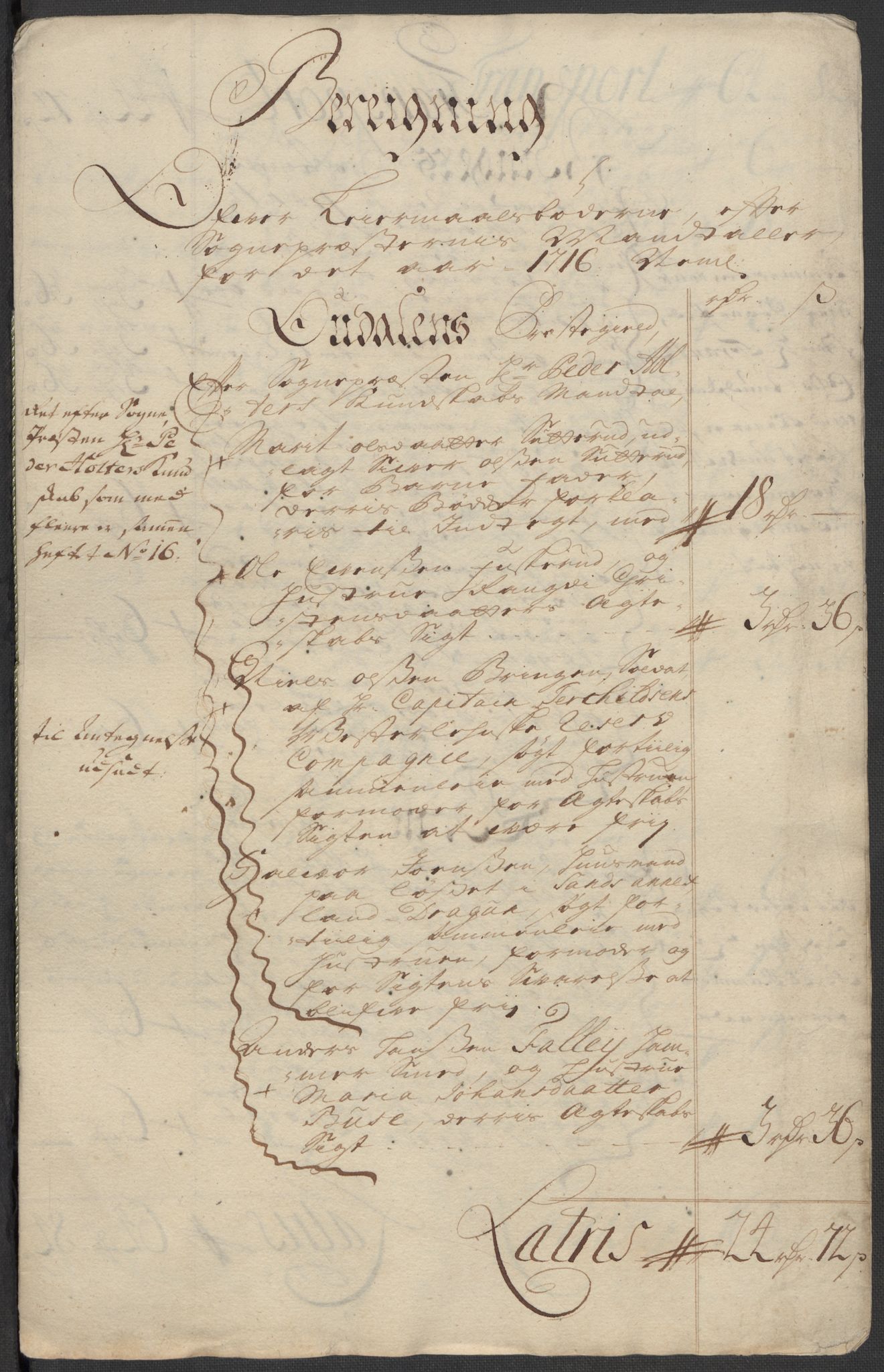 Rentekammeret inntil 1814, Reviderte regnskaper, Fogderegnskap, RA/EA-4092/R13/L0855: Fogderegnskap Solør, Odal og Østerdal, 1716, p. 261