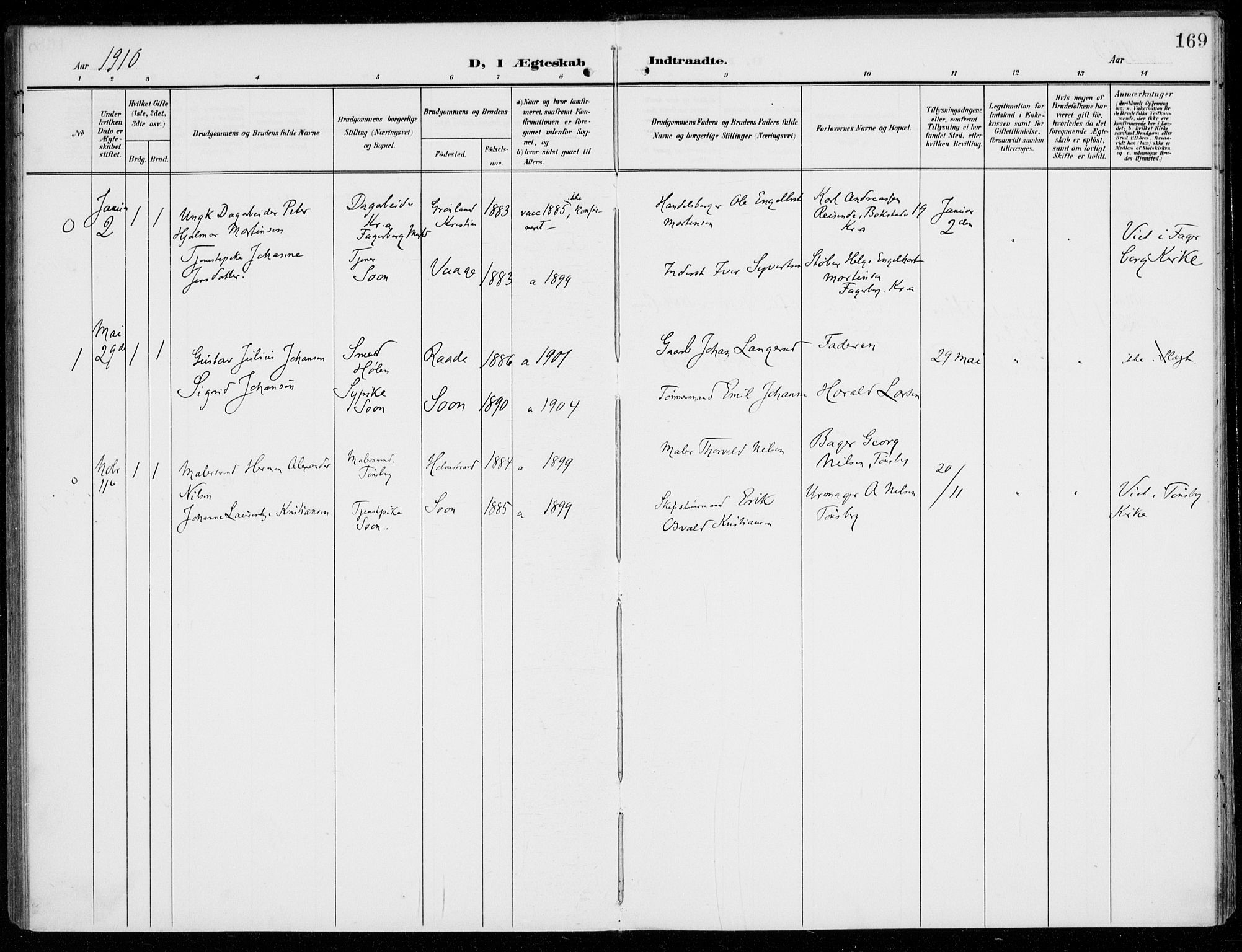 Vestby prestekontor Kirkebøker, SAO/A-10893/F/Fc/L0002: Parish register (official) no. III 2, 1906-1940, p. 169