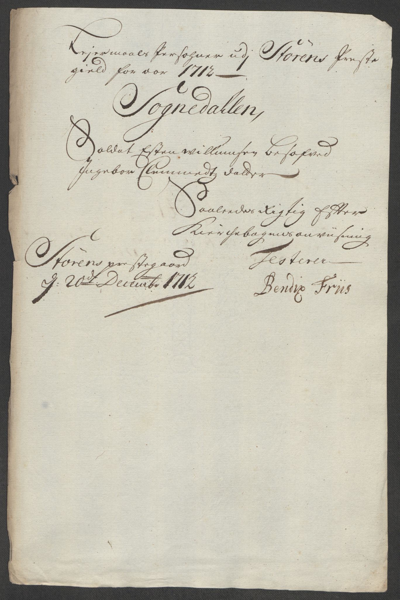 Rentekammeret inntil 1814, Reviderte regnskaper, Fogderegnskap, AV/RA-EA-4092/R60/L3963: Fogderegnskap Orkdal og Gauldal, 1712, p. 365