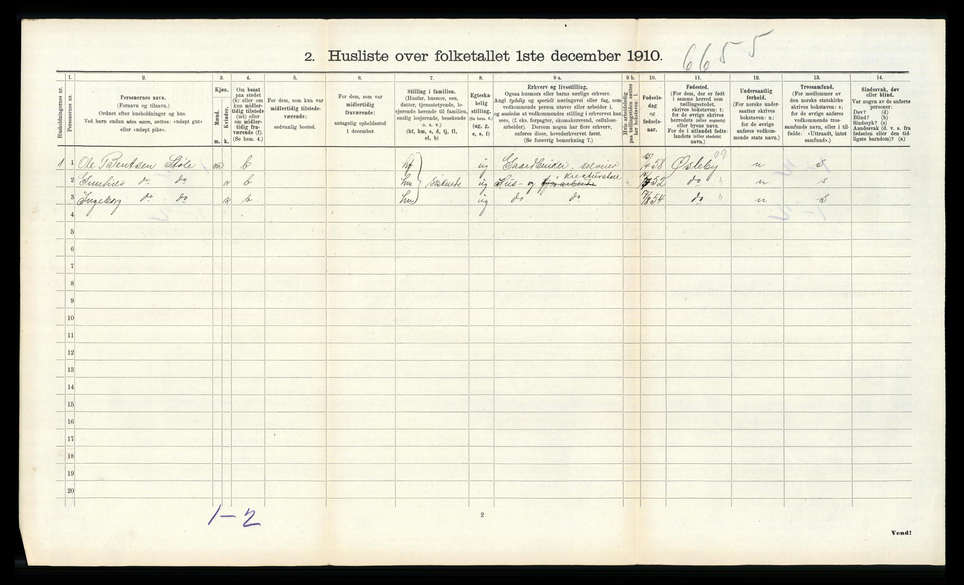 RA, 1910 census for Randesund, 1910, p. 269