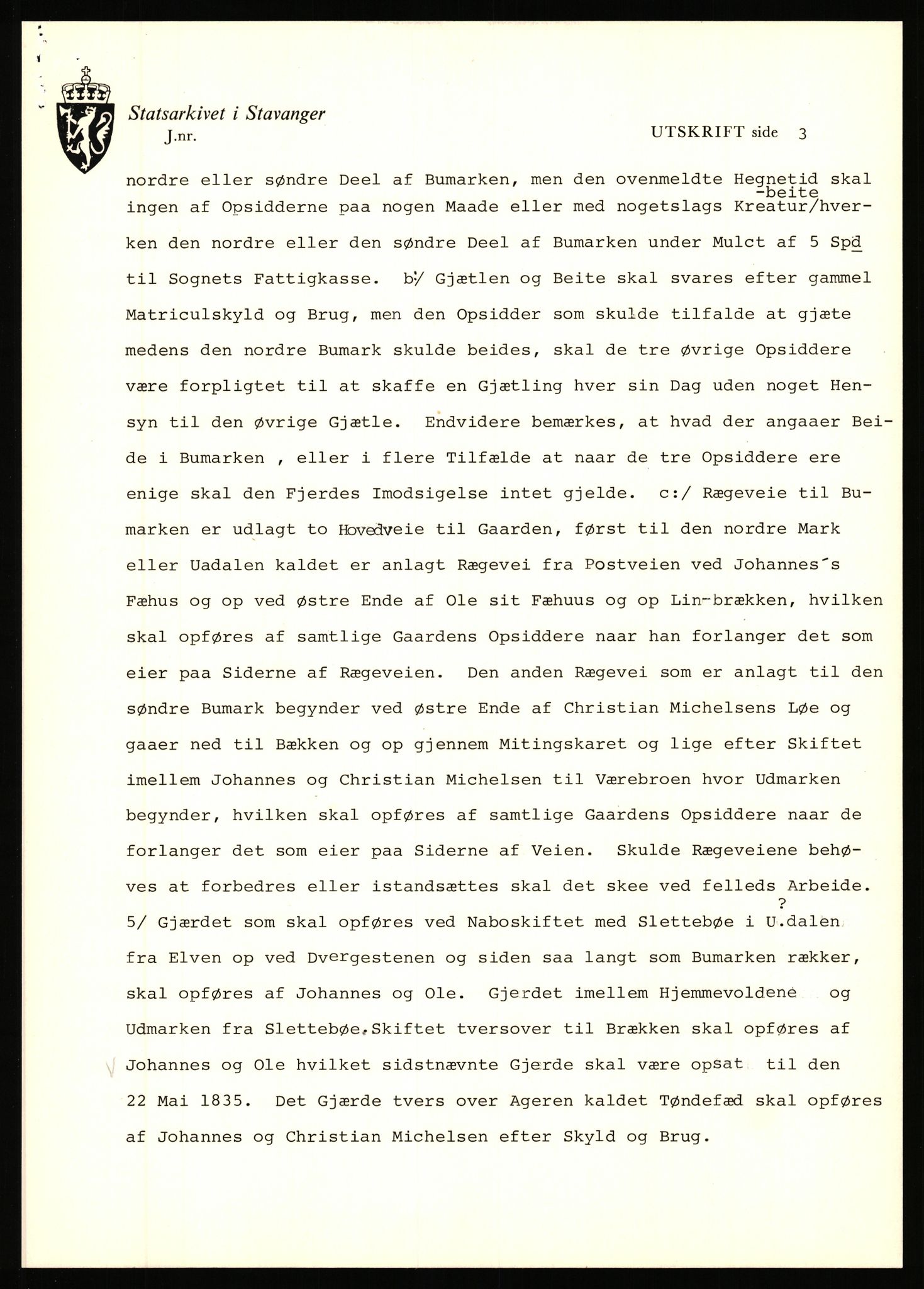 Statsarkivet i Stavanger, AV/SAST-A-101971/03/Y/Yj/L0098: Avskrifter sortert etter gårdsnavn: Øigrei - Østeinstad, 1750-1930, p. 51