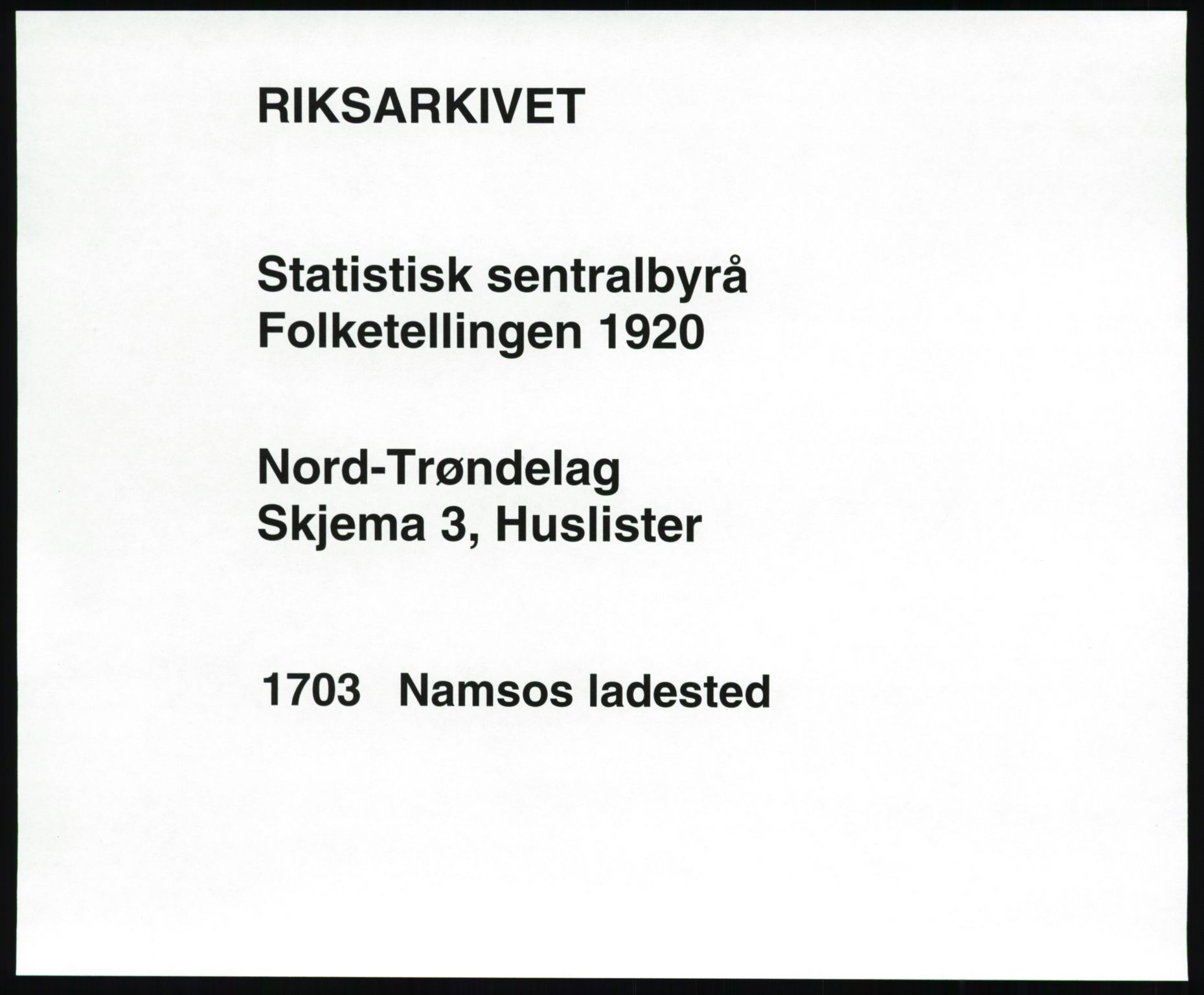 SAT, 1920 census for Namsos, 1920, p. 25