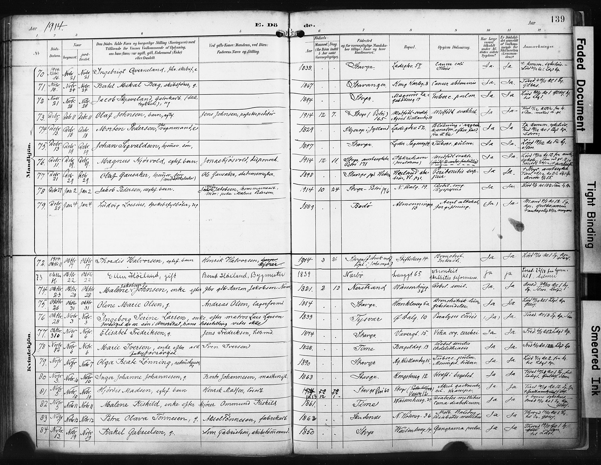 St. Petri sokneprestkontor, AV/SAST-A-101813/001/30/30BA/L0022: Parish register (official) no. A 22, 1895-1919, p. 139