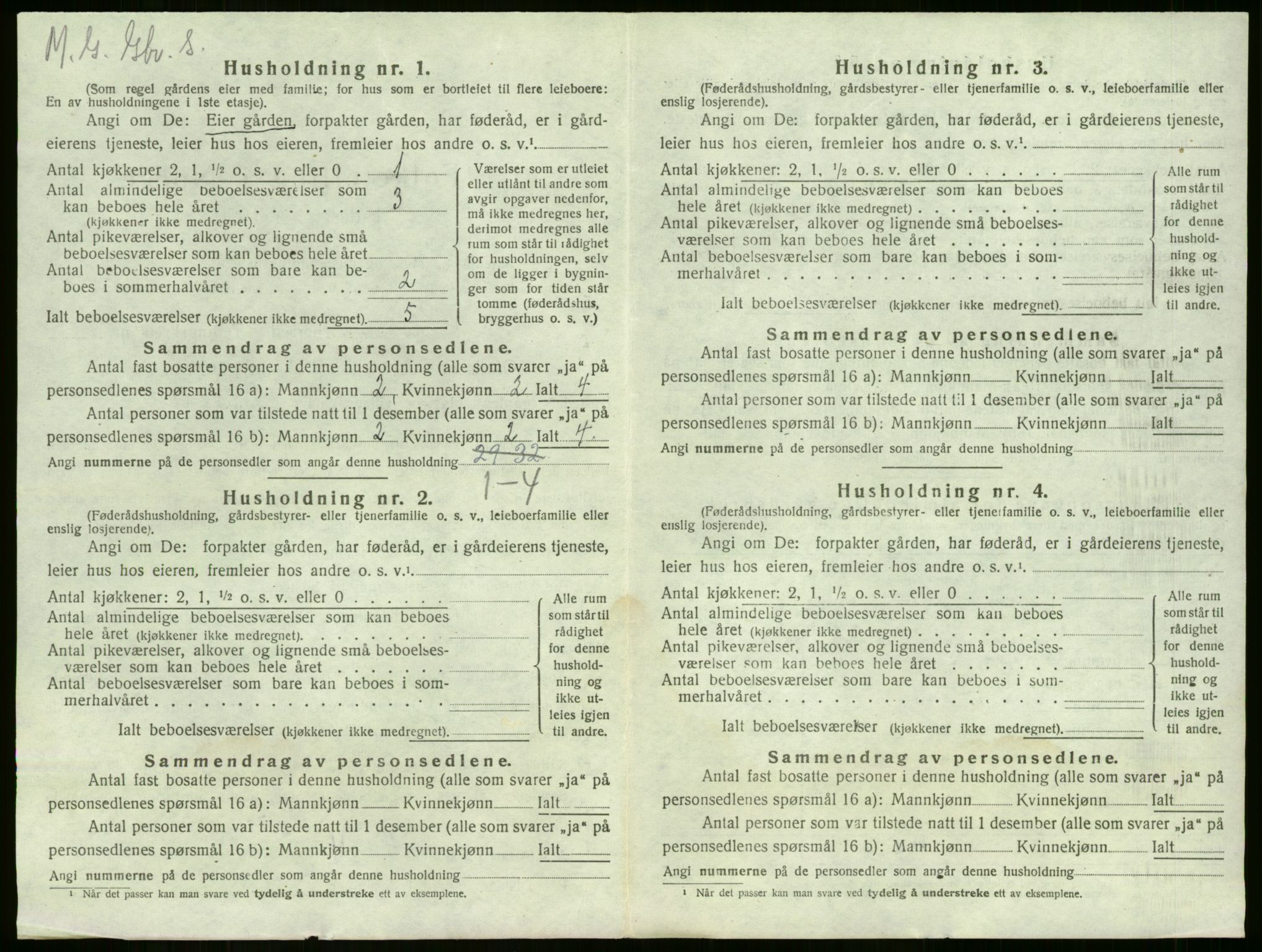 SAKO, 1920 census for Sem, 1920, p. 1469