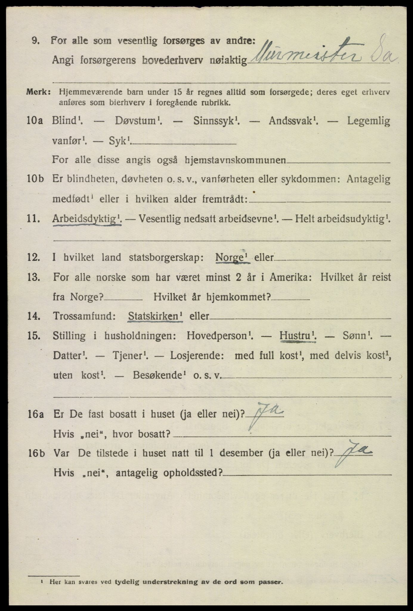 SAK, 1920 census for Åmli, 1920, p. 4232