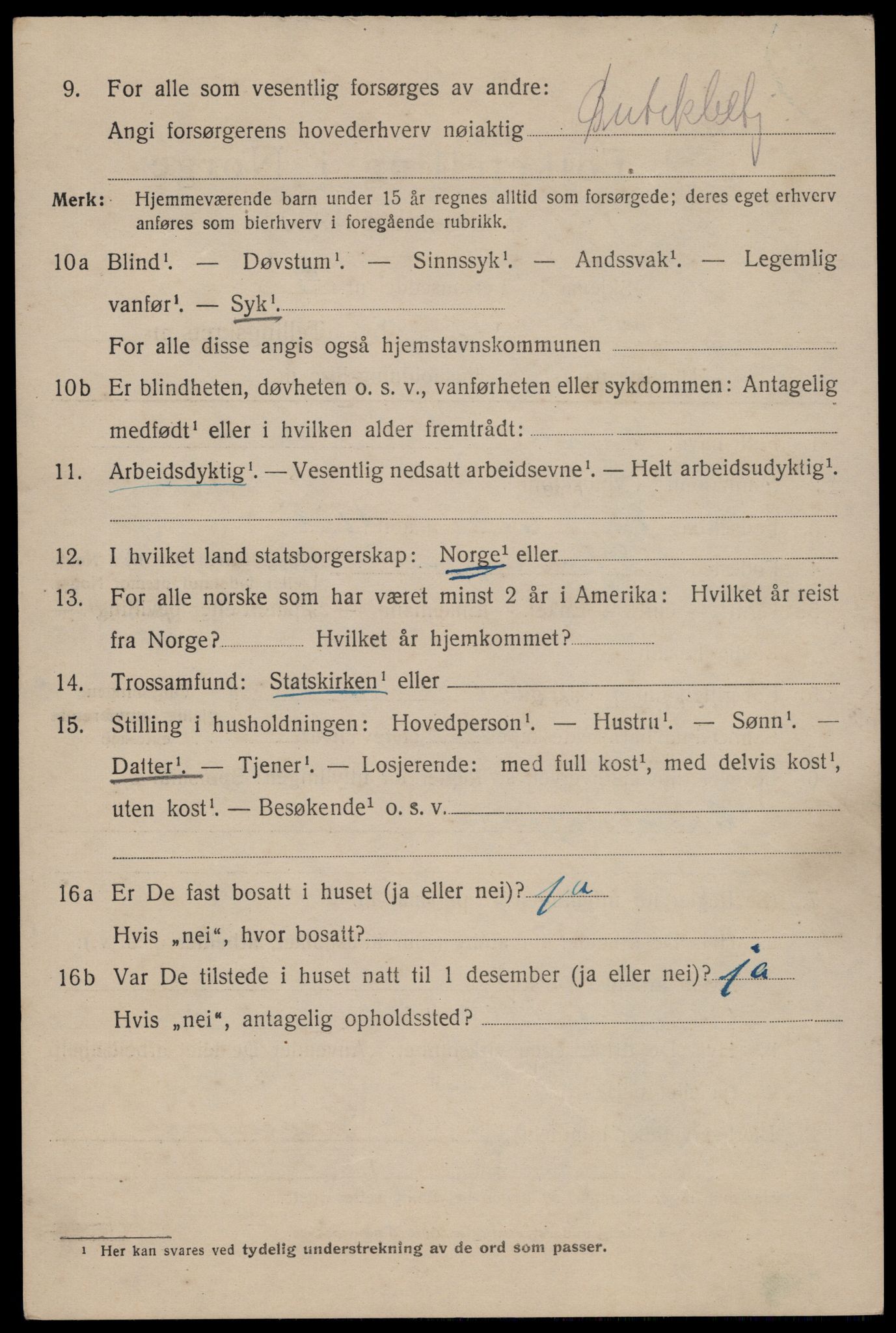 SAST, 1920 census for Stavanger, 1920, p. 73139