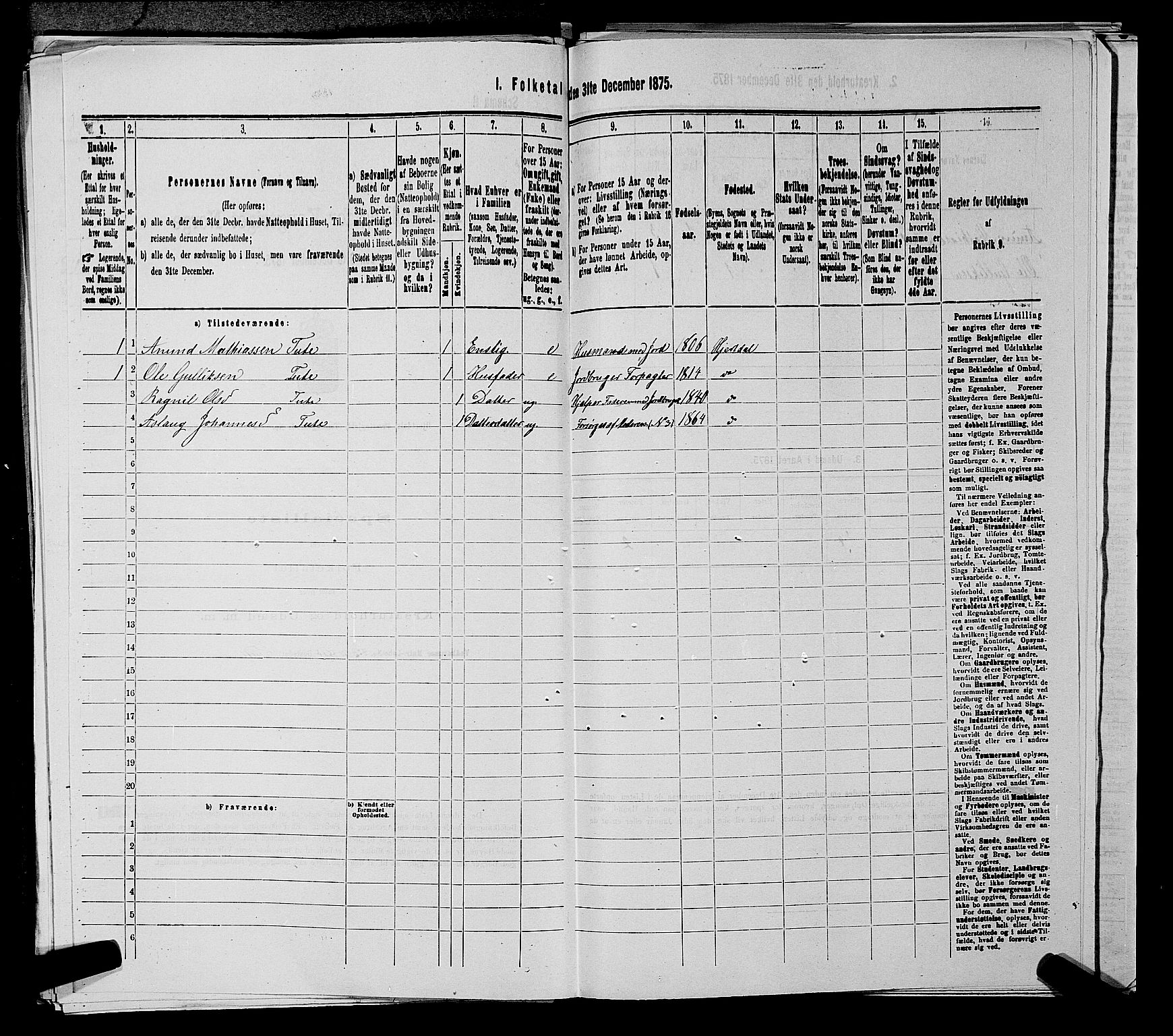 SAKO, 1875 census for 0827P Hjartdal, 1875, p. 310