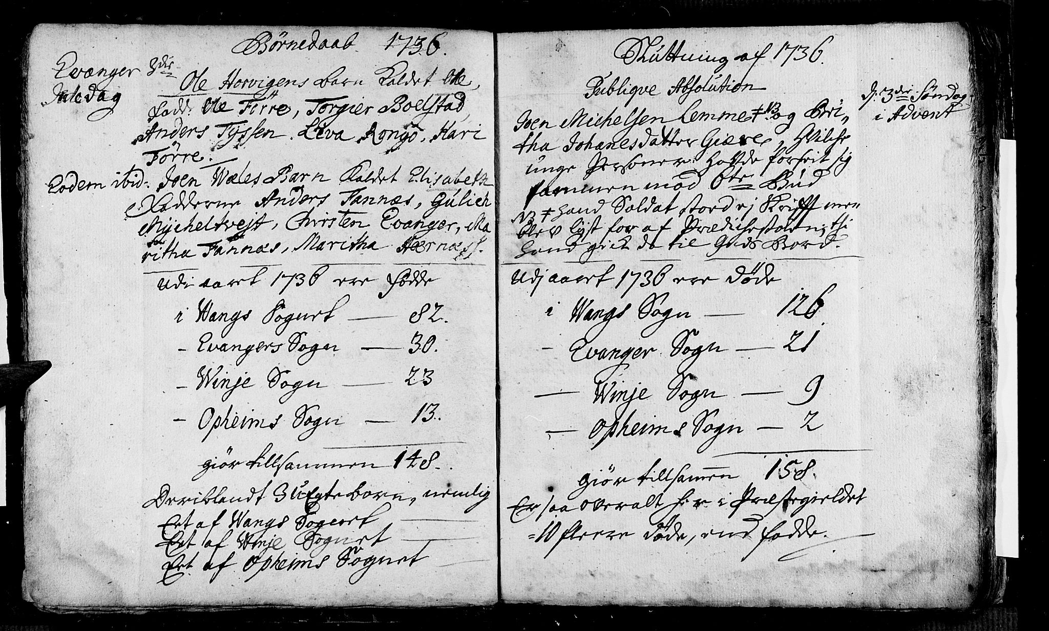 Voss sokneprestembete, AV/SAB-A-79001/H/Haa: Parish register (official) no. A 5, 1736-1743, p. 22