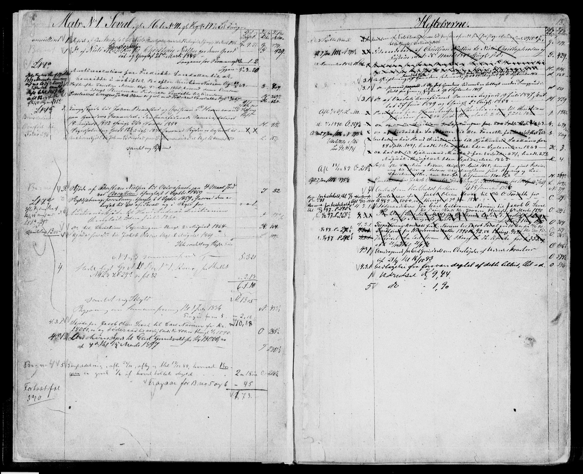 Toten tingrett, SAH/TING-006/H/Ha/Haa/L0020: Mortgage register no. 20, 1843, p. 13