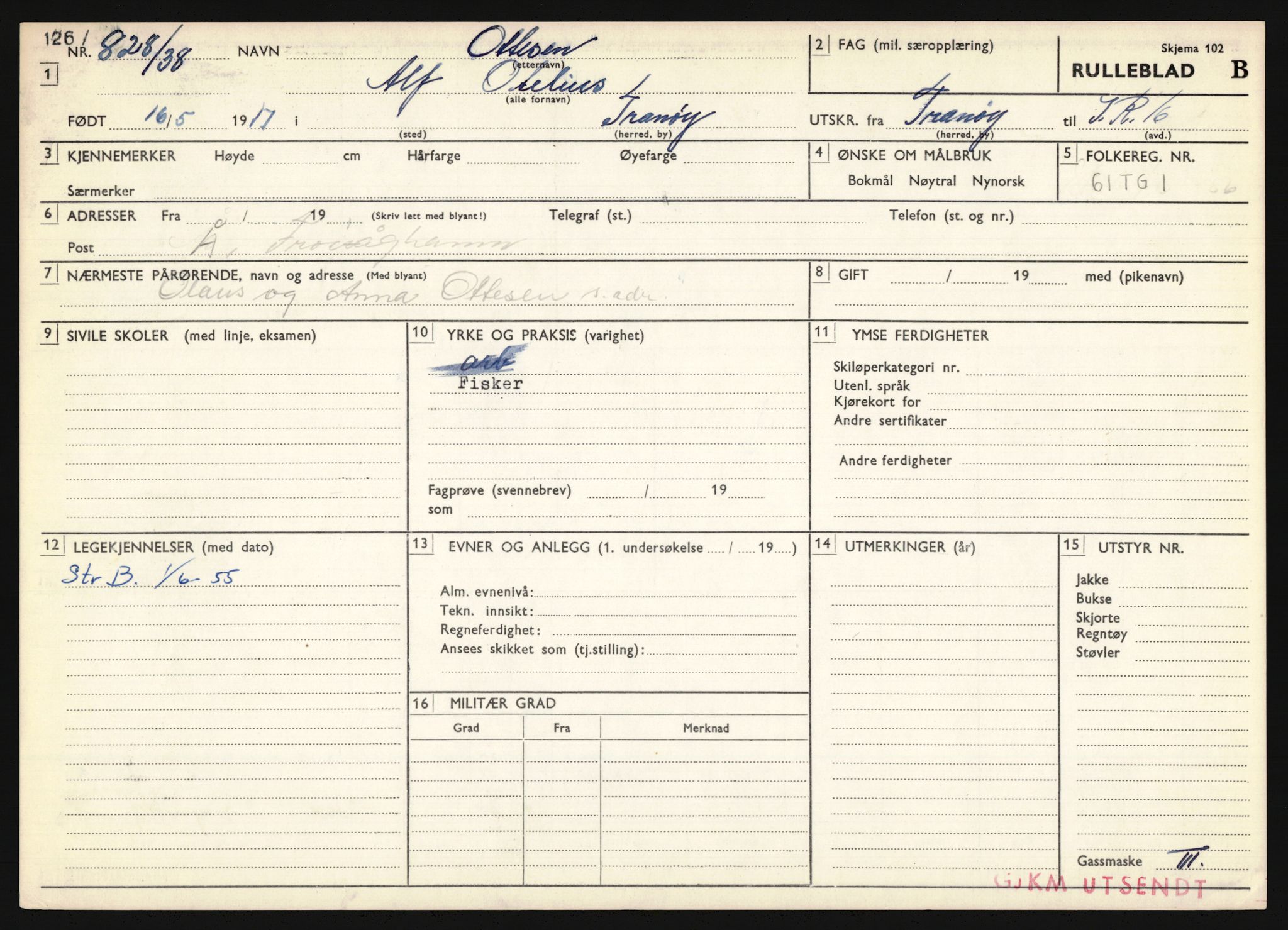 Forsvaret, Troms infanteriregiment nr. 16, AV/RA-RAFA-3146/P/Pa/L0022: Rulleblad for regimentets menige mannskaper, årsklasse 1938, 1938, p. 1297