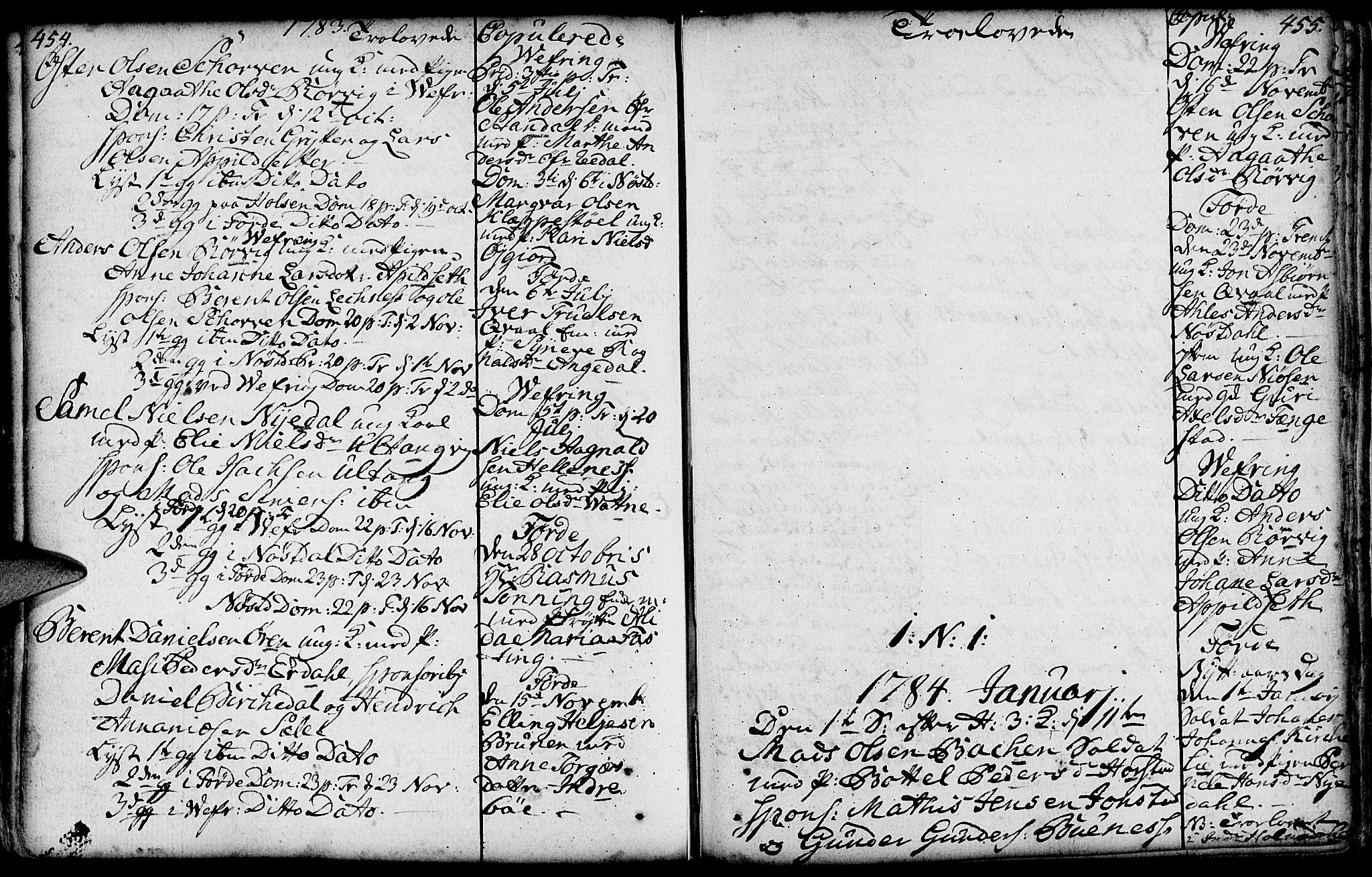 Førde sokneprestembete, SAB/A-79901/H/Haa/Haaa/L0004: Parish register (official) no. A 4, 1781-1803, p. 454-455