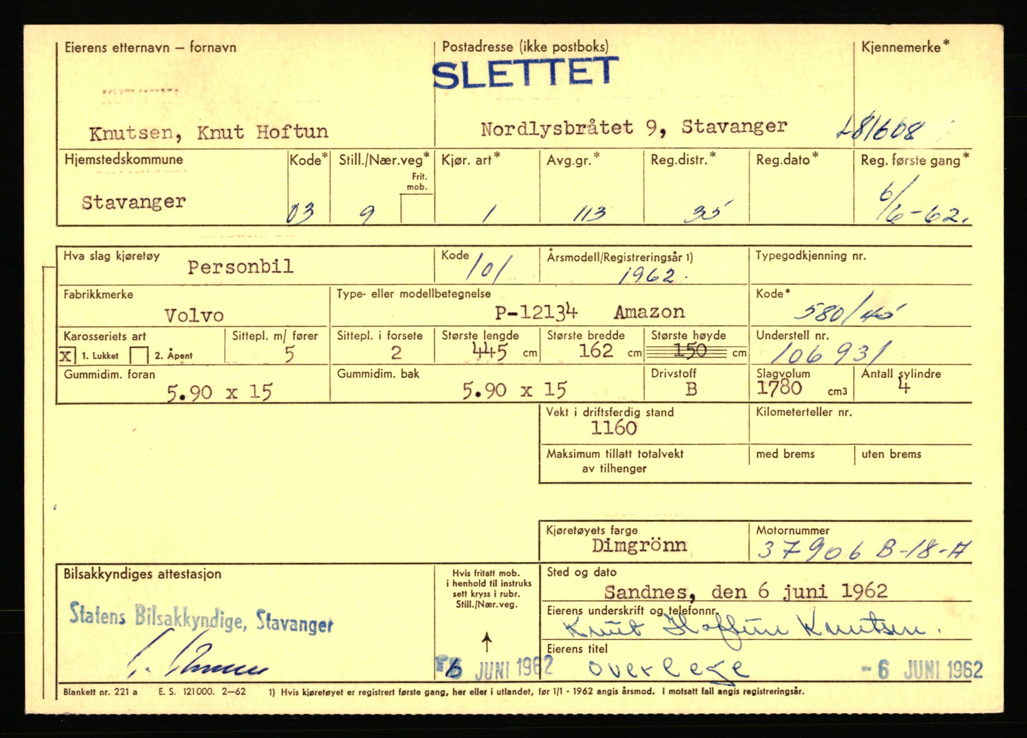 Stavanger trafikkstasjon, SAST/A-101942/0/F/L0071: L-80500 - L-82199, 1930-1971, p. 1887