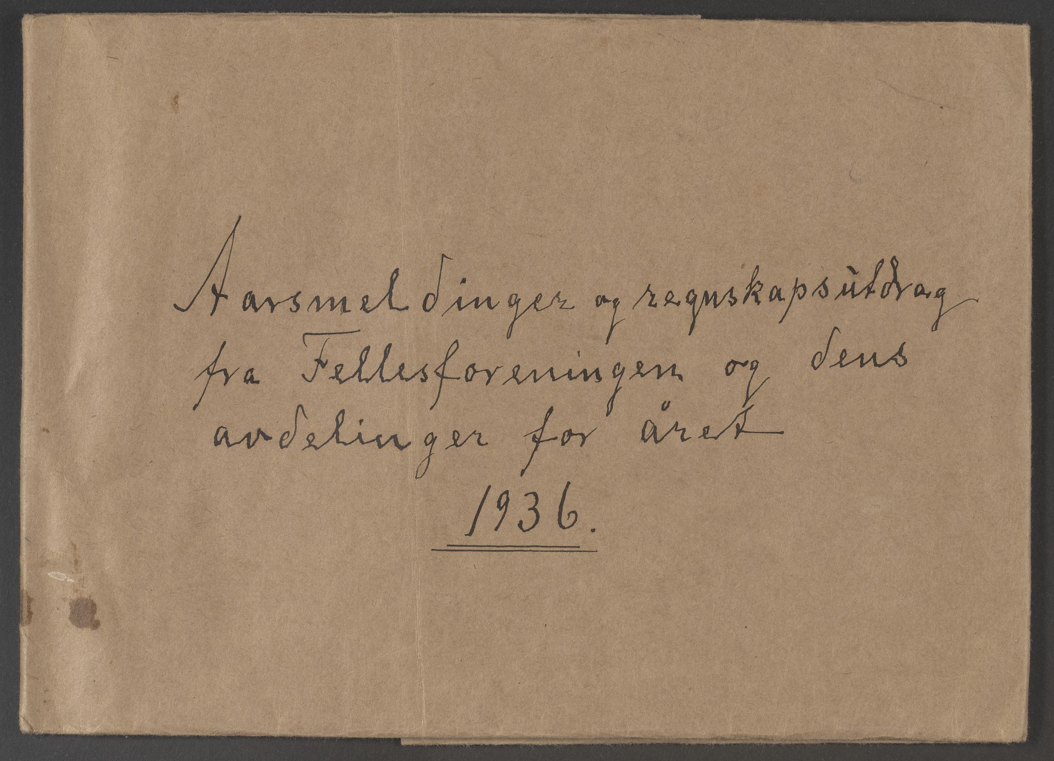 Hareid sanitetslag, IKAM/P-00271/A/Ab/L0001/0001: Årsmeldinger og regnskap / Årsmeldinger og regnskap, 1936