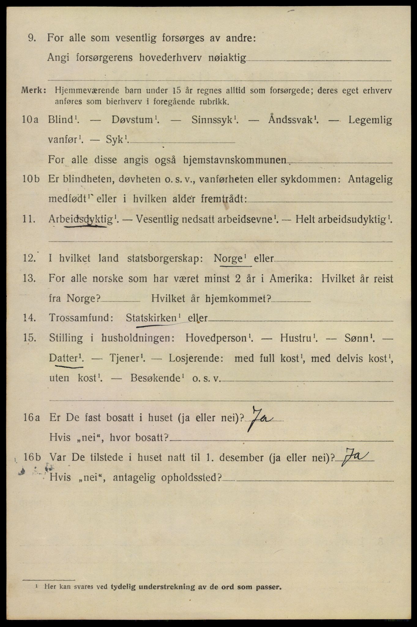 SAO, 1920 census for Lillestrøm, 1920, p. 7463