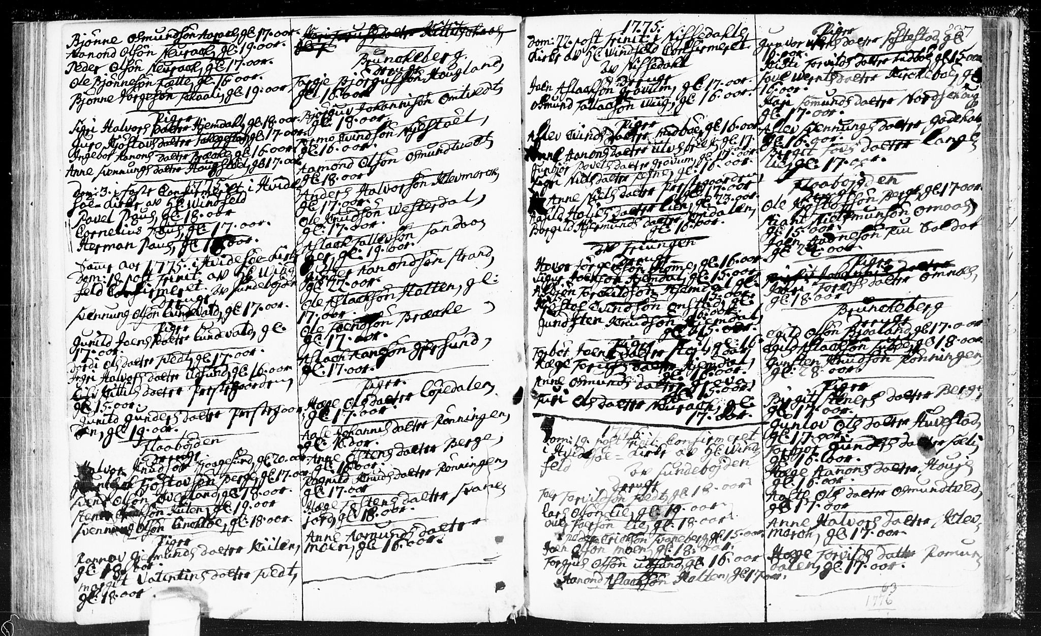 Kviteseid kirkebøker, SAKO/A-276/F/Fa/L0002: Parish register (official) no. I 2, 1773-1786, p. 237