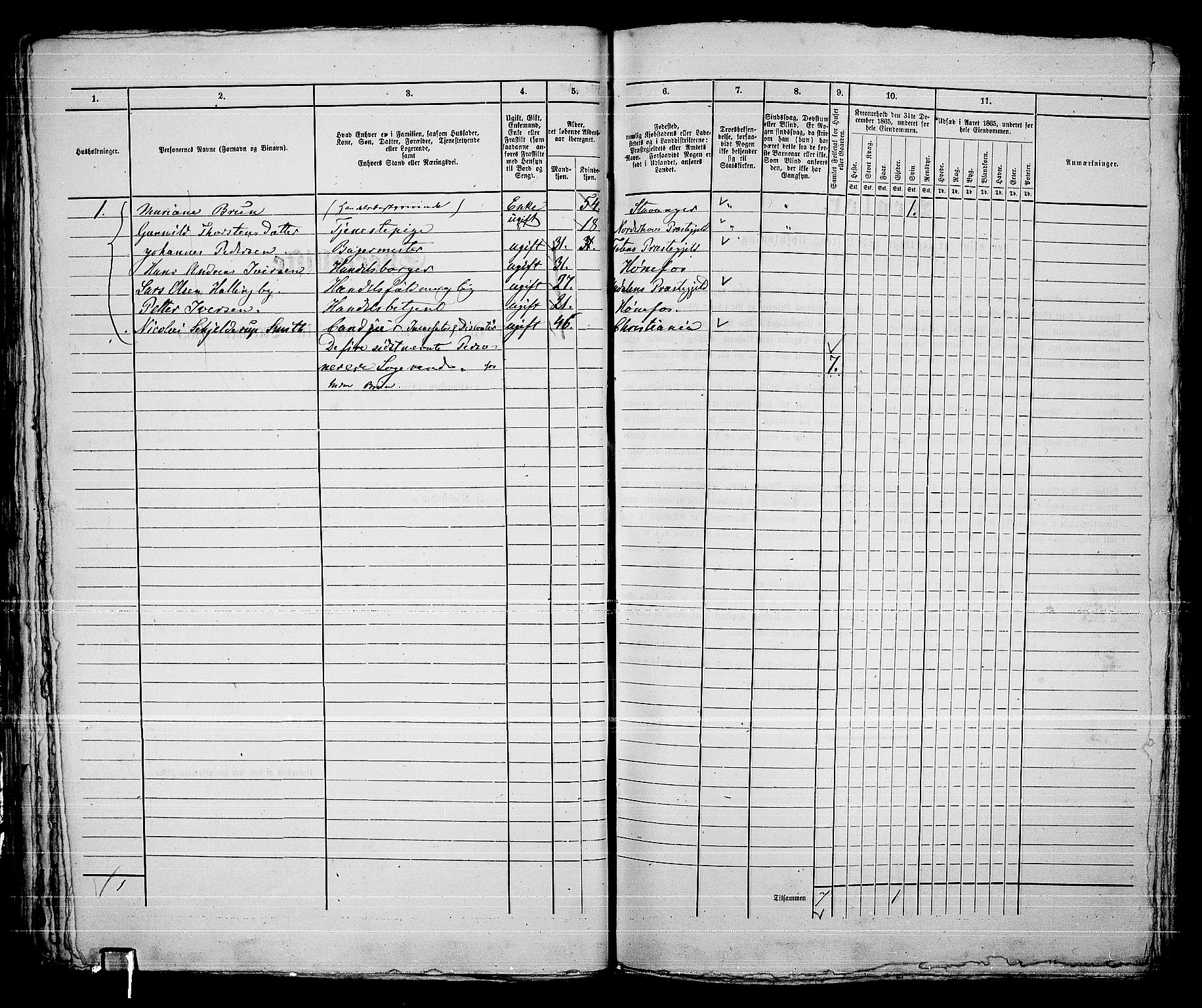 RA, 1865 census for Norderhov/Hønefoss, 1865, p. 63