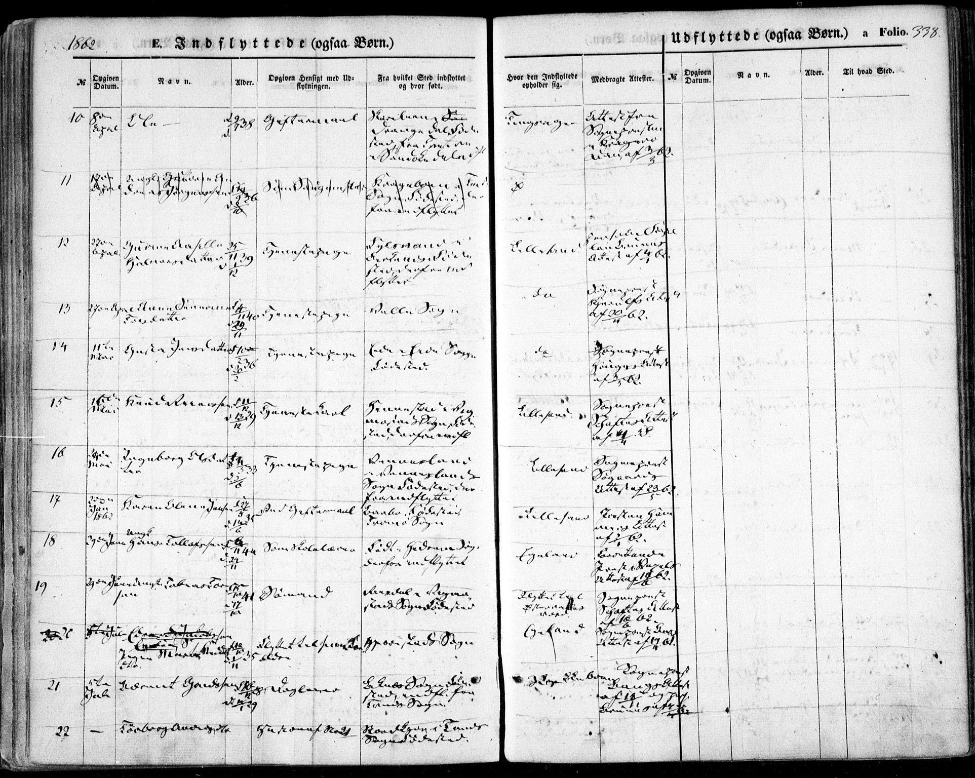 Vestre Moland sokneprestkontor, AV/SAK-1111-0046/F/Fa/Fab/L0007: Parish register (official) no. A 7, 1859-1872, p. 338