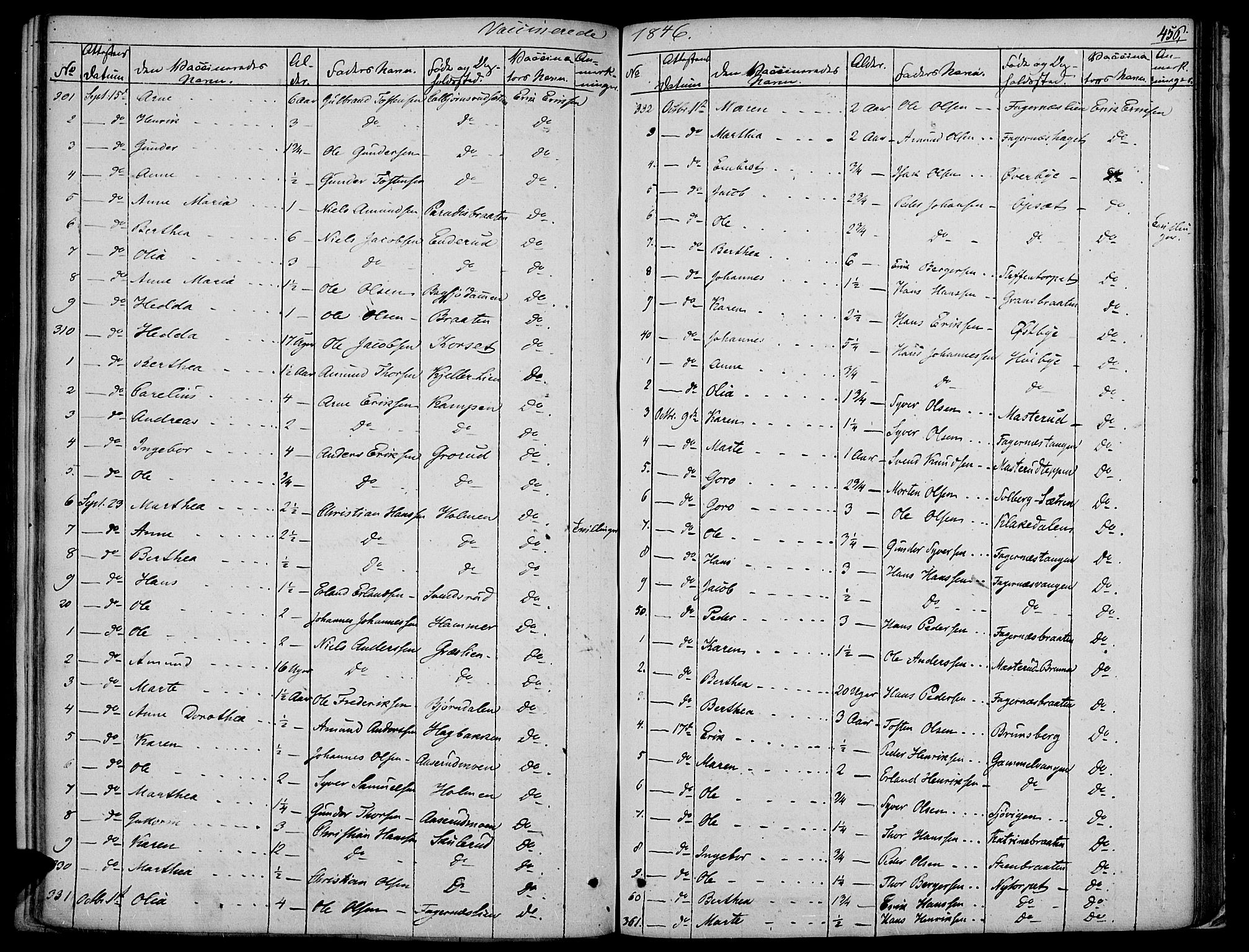 Vinger prestekontor, AV/SAH-PREST-024/H/Ha/Haa/L0008: Parish register (official) no. 8, 1839-1847, p. 456