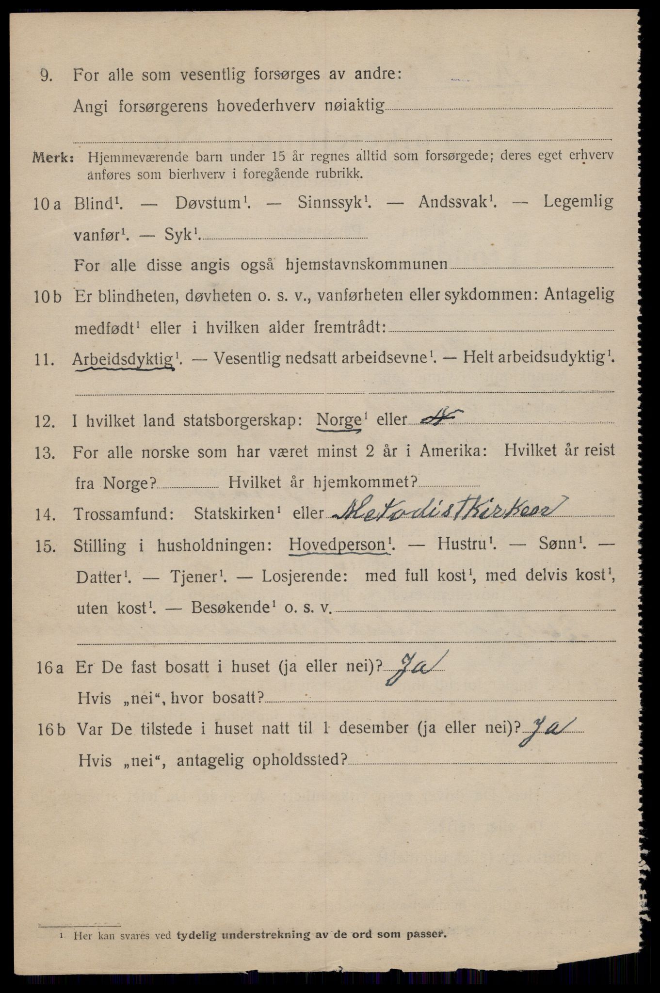 SAT, 1920 census for Trondheim, 1920, p. 49435