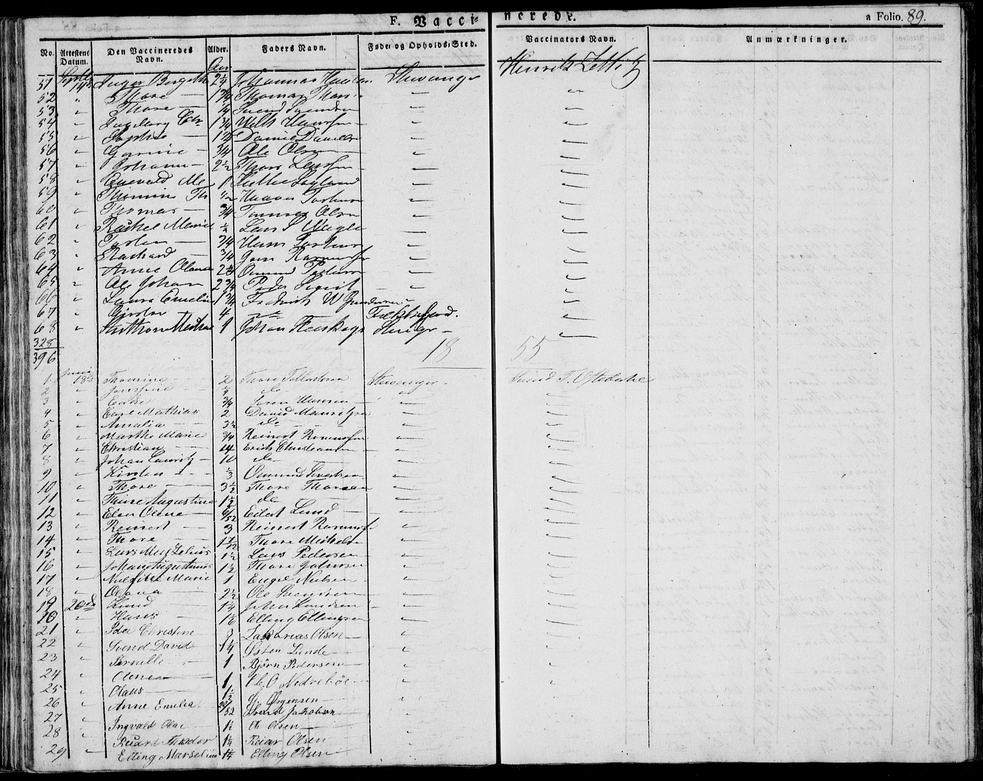 Domkirken sokneprestkontor, AV/SAST-A-101812/001/30/30BA/L0010: Parish register (official) no. A 10, 1821-1859, p. 89