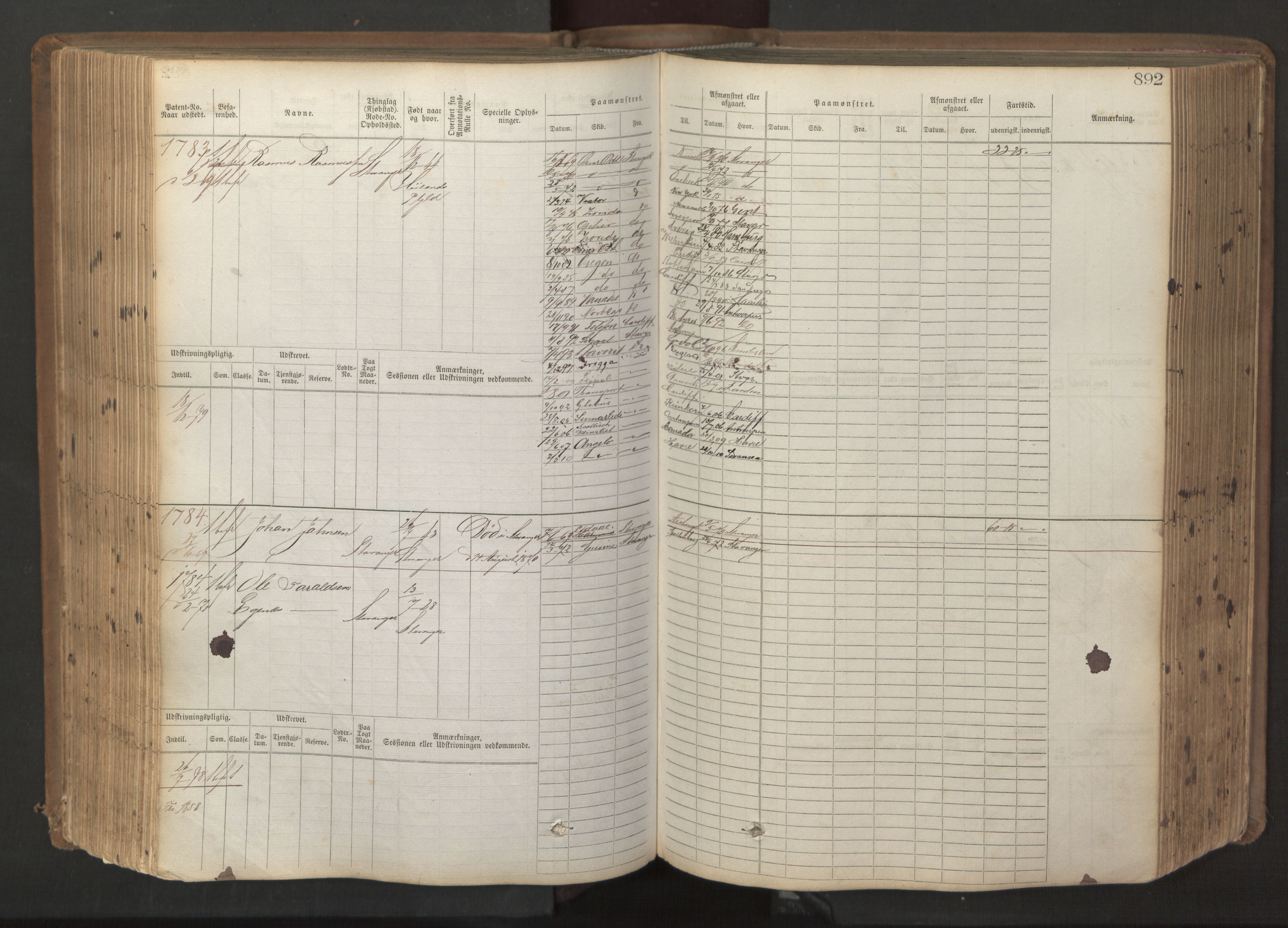 Stavanger sjømannskontor, AV/SAST-A-102006/F/Fb/Fbb/L0017: Sjøfartshovedrulle patnentnr. 1203-2402 (dublett), 1869, p. 295