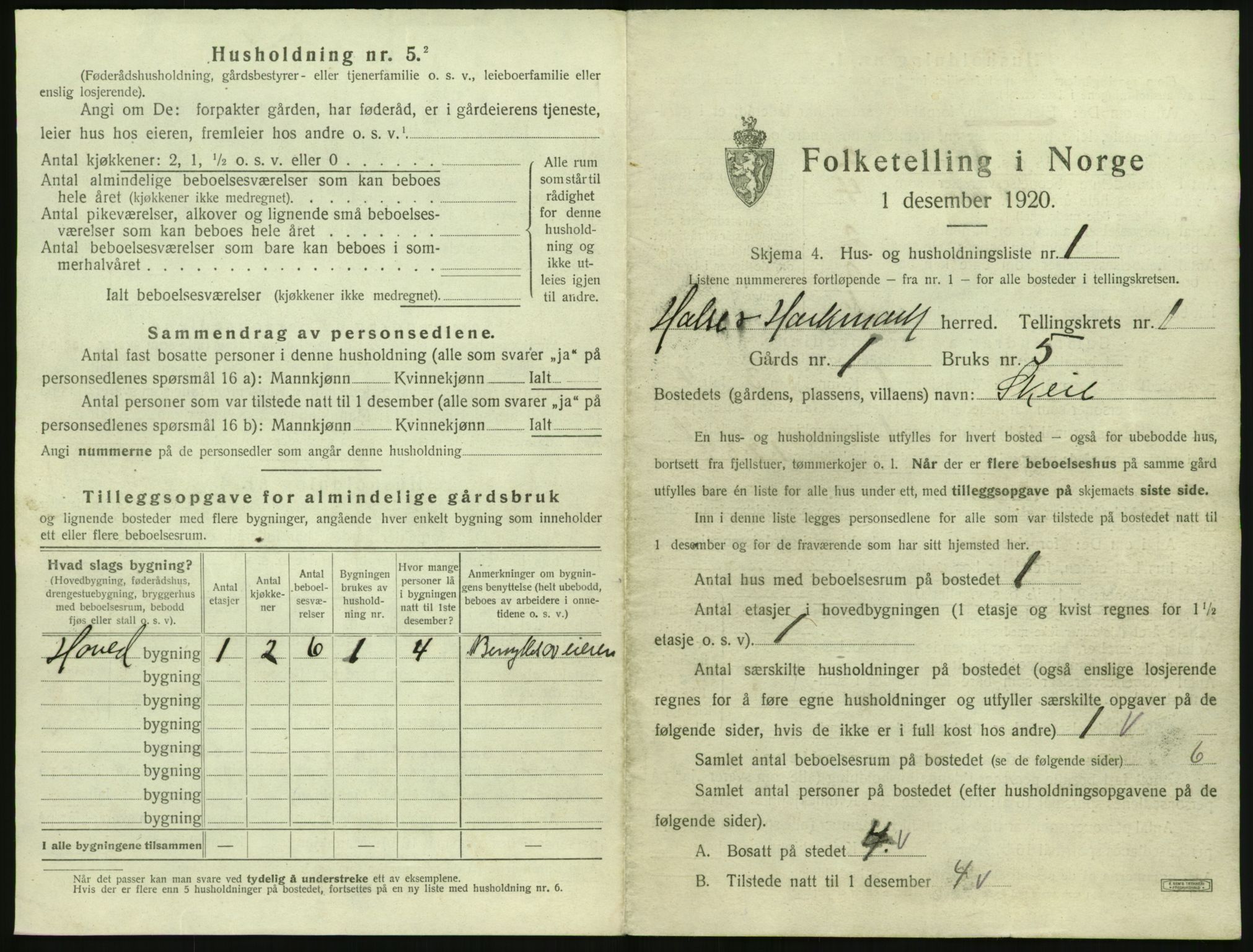 SAK, 1920 census for Halse og Harkmark, 1920, p. 59