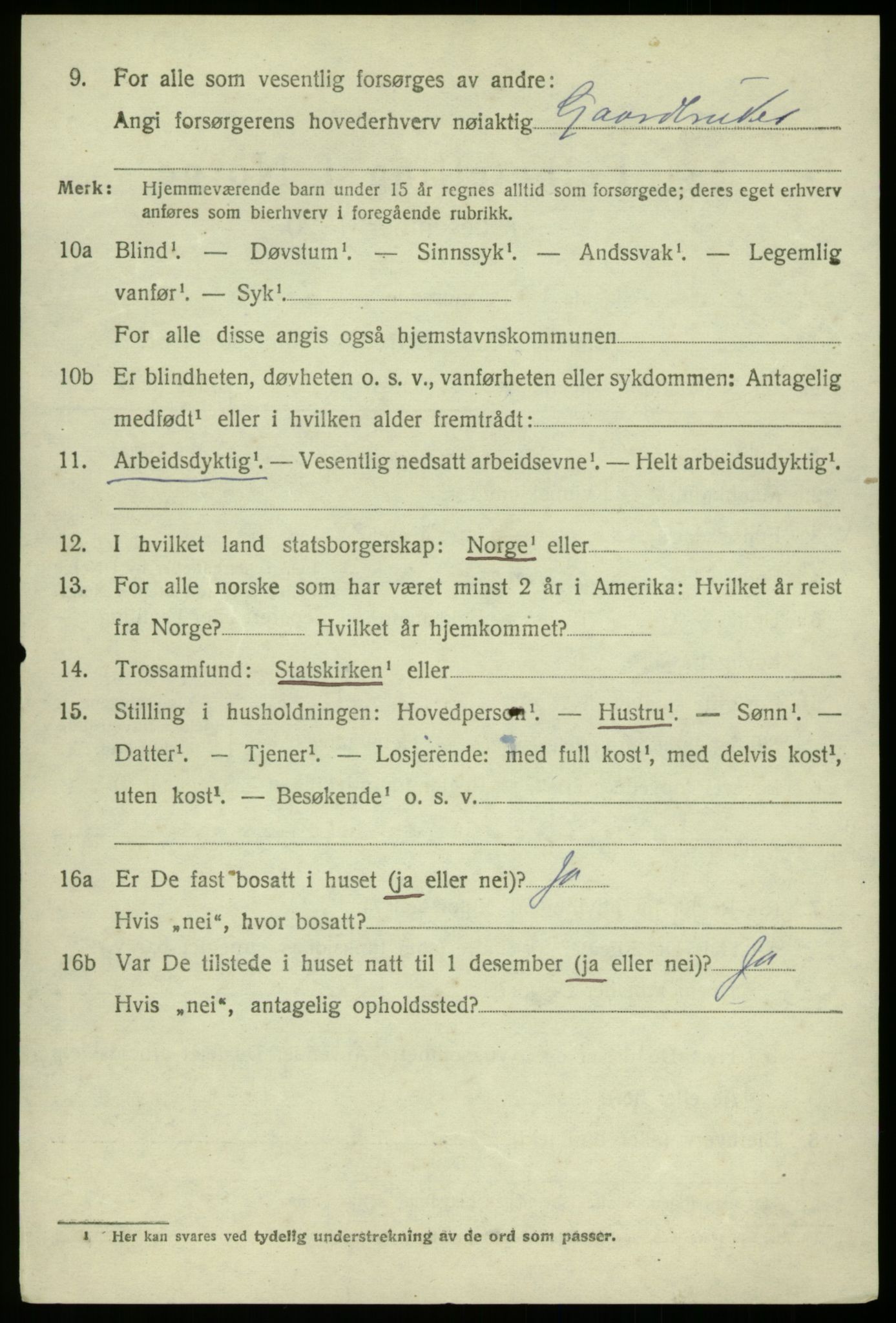 SAB, 1920 census for Modalen, 1920, p. 1383