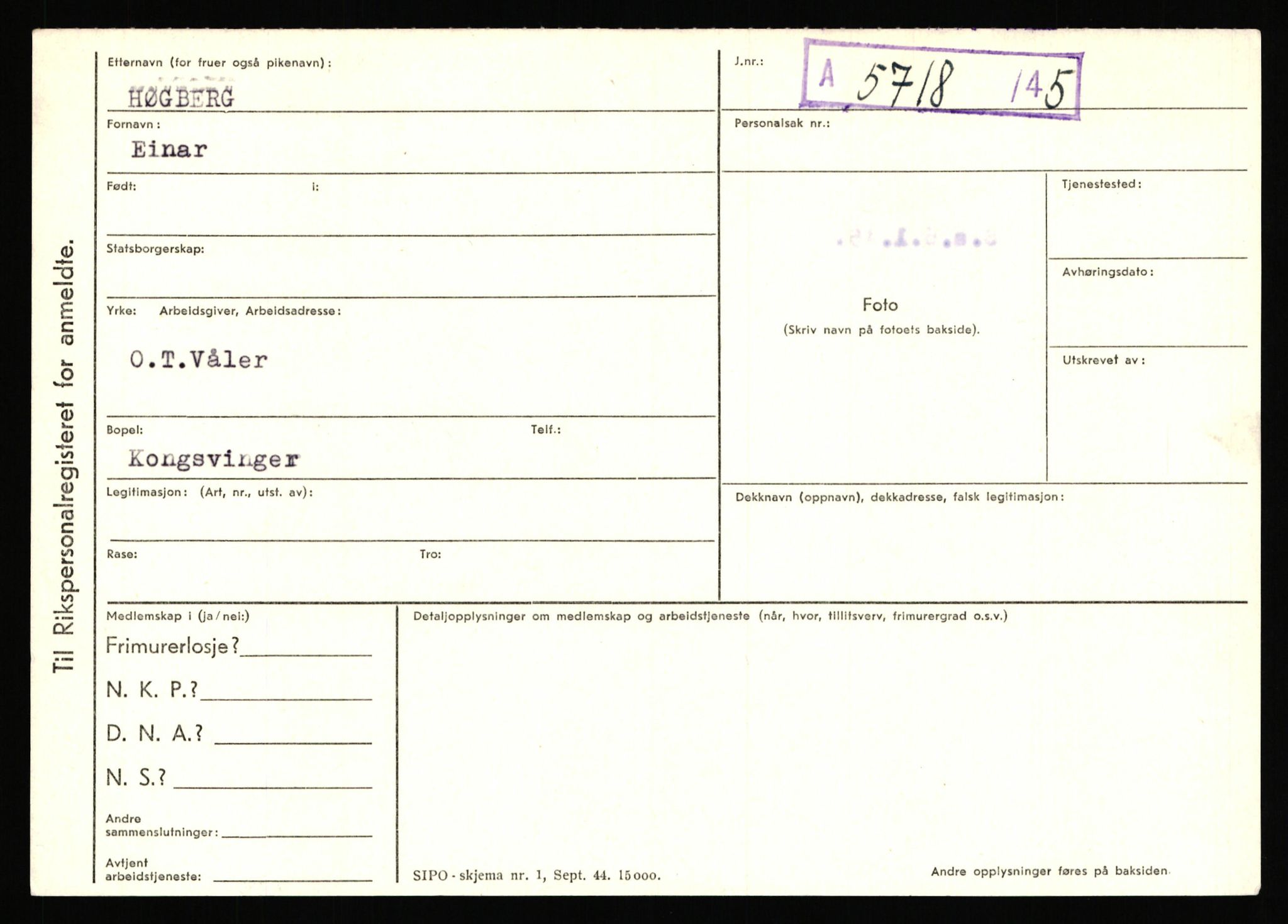 Statspolitiet - Hovedkontoret / Osloavdelingen, AV/RA-S-1329/C/Ca/L0007: Hol - Joelsen, 1943-1945, p. 1661