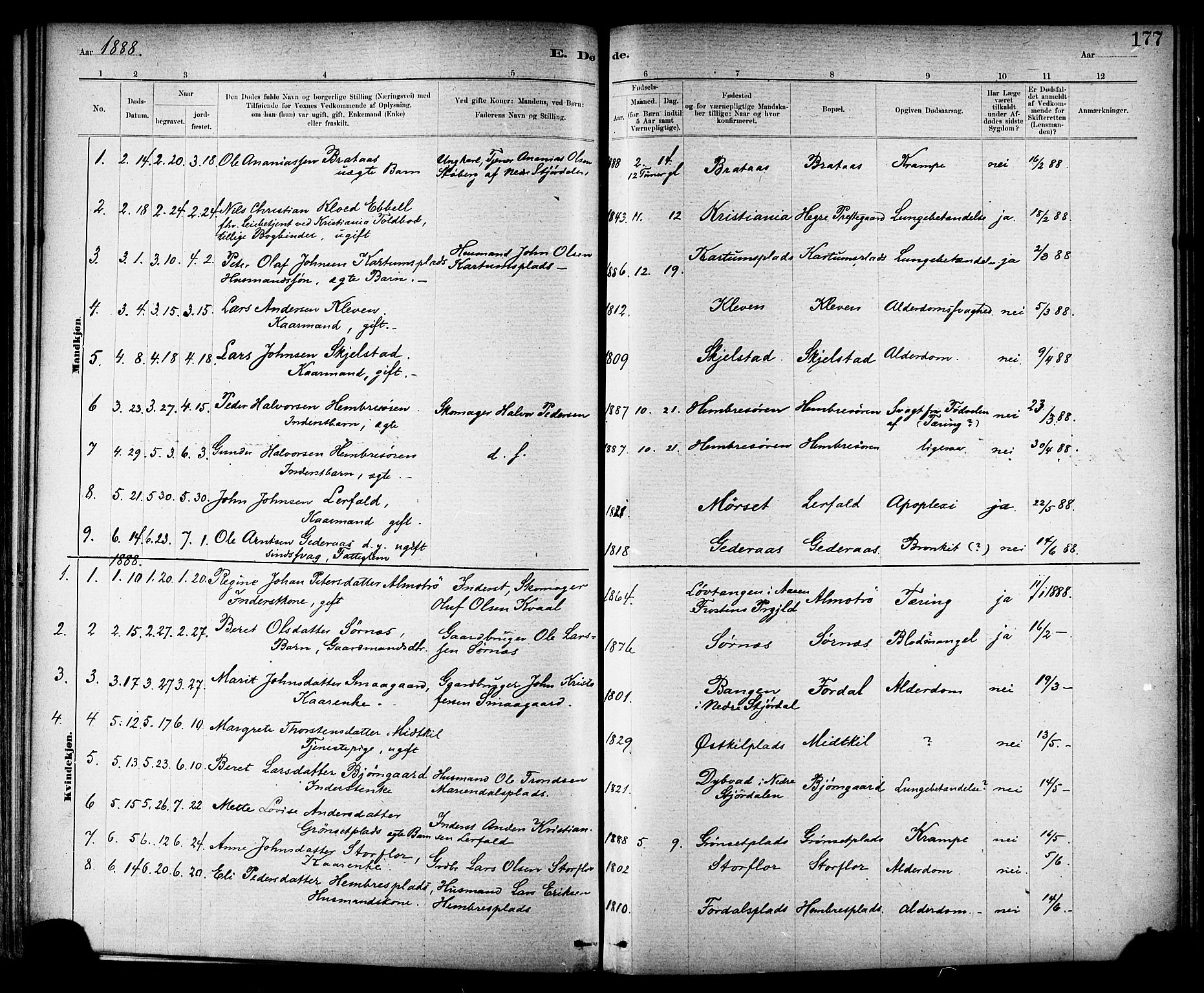 Ministerialprotokoller, klokkerbøker og fødselsregistre - Nord-Trøndelag, SAT/A-1458/703/L0030: Parish register (official) no. 703A03, 1880-1892, p. 177