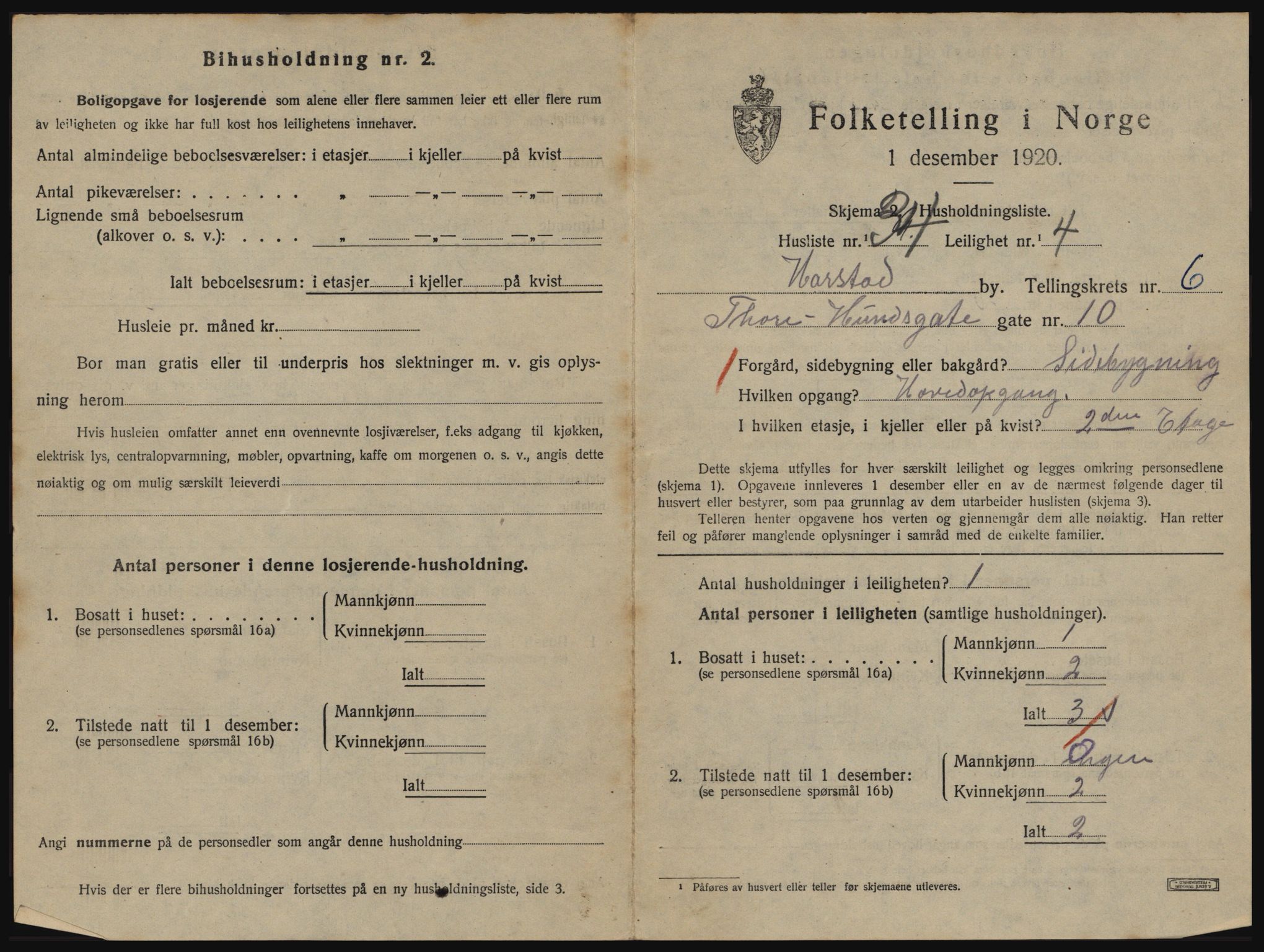 SATØ, 1920 census for Harstad, 1920, p. 1999