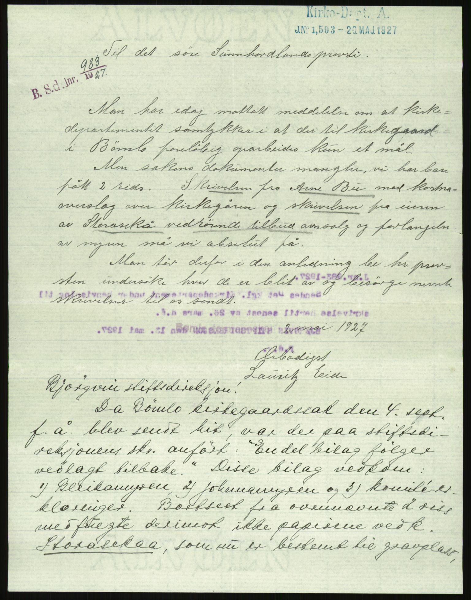 Kirke- og undervisningsdepartementet, Kontoret  for kirke og geistlighet A, AV/RA-S-1007/F/Fb/L0024: Finnås (gml. Føyen) - Fiskum se Eiker, 1838-1961, p. 796