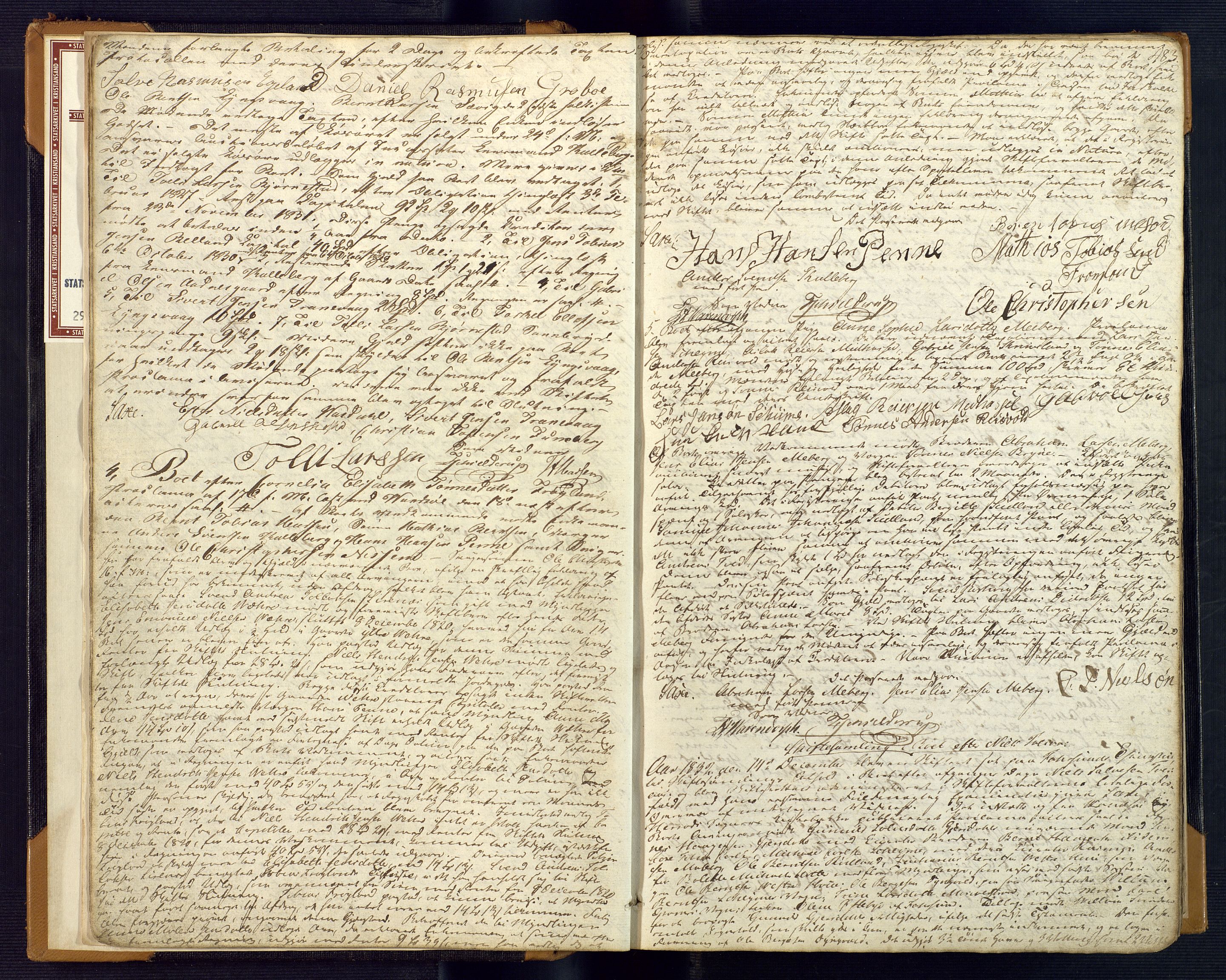 Lyngdal sorenskriveri, AV/SAK-1221-0004/H/Hc/L0868: Skiftebehandlingsprotokoll nr. 2b, 1832-1850, p. 482b-483a