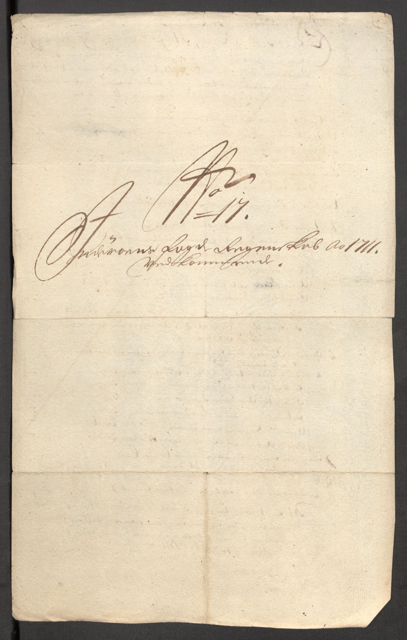 Rentekammeret inntil 1814, Reviderte regnskaper, Fogderegnskap, RA/EA-4092/R63/L4319: Fogderegnskap Inderøy, 1711, p. 275