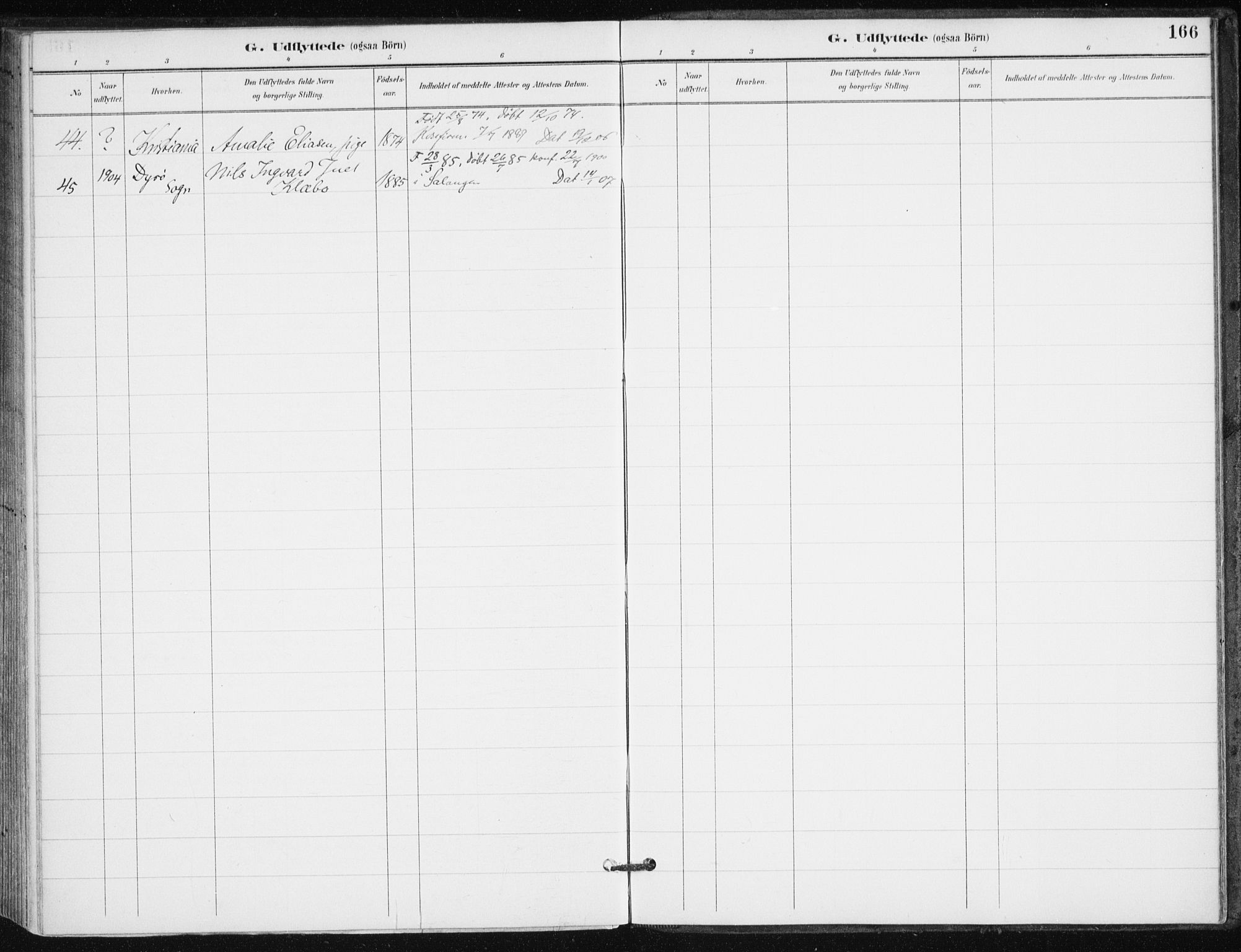 Salangen sokneprestembete, SATØ/S-1324/H/Ha/L0001kirke: Parish register (official) no. 1, 1893-1911, p. 166