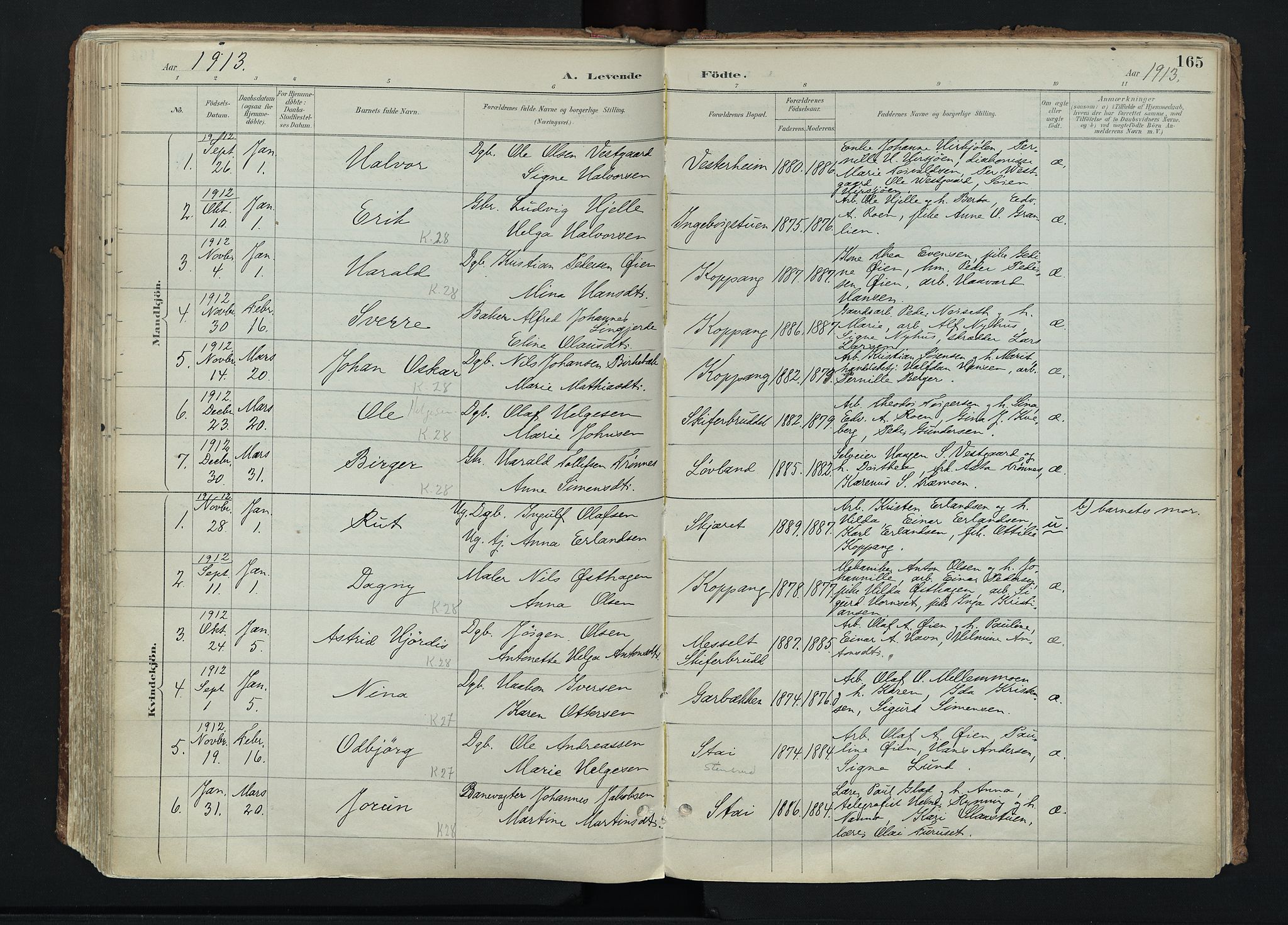 Stor-Elvdal prestekontor, SAH/PREST-052/H/Ha/Haa/L0004: Parish register (official) no. 4, 1890-1922, p. 165