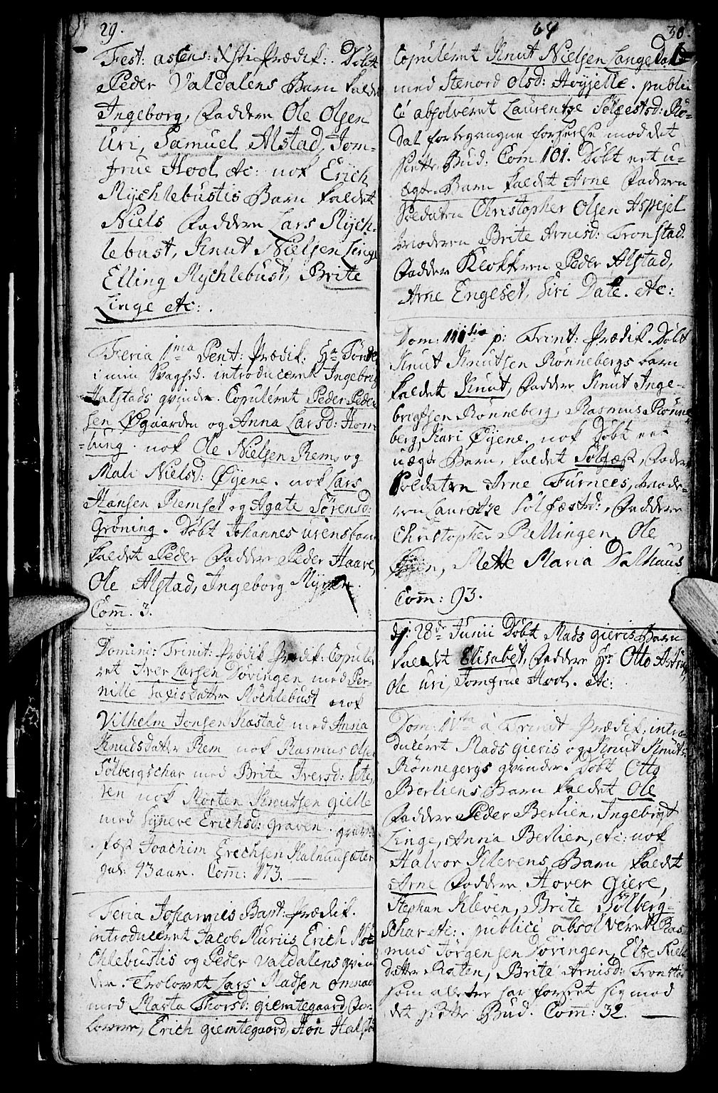 Ministerialprotokoller, klokkerbøker og fødselsregistre - Møre og Romsdal, AV/SAT-A-1454/519/L0243: Parish register (official) no. 519A02, 1760-1770, p. 29-30