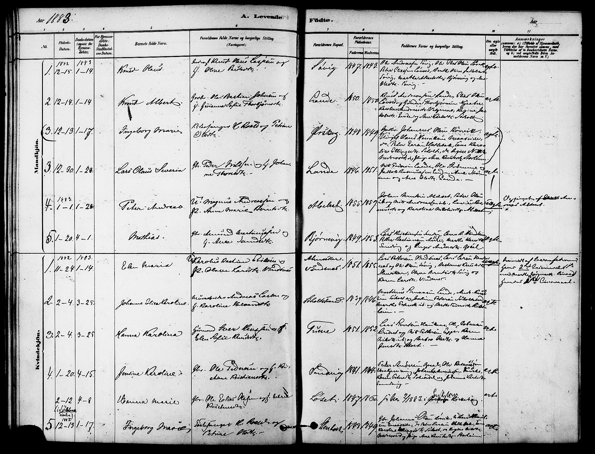 Ministerialprotokoller, klokkerbøker og fødselsregistre - Møre og Romsdal, AV/SAT-A-1454/522/L0315: Parish register (official) no. 522A10, 1878-1890