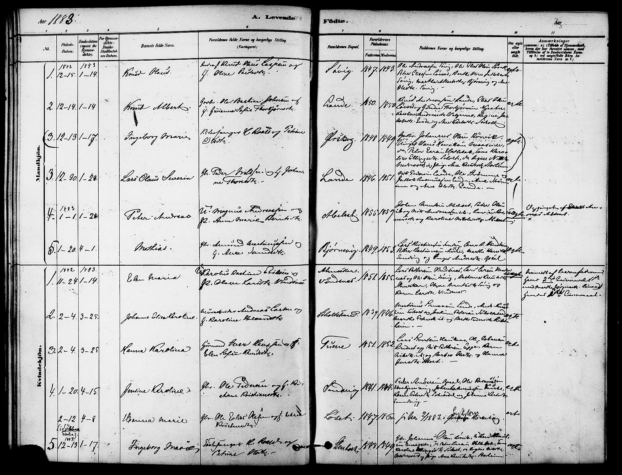 Ministerialprotokoller, klokkerbøker og fødselsregistre - Møre og Romsdal, SAT/A-1454/522/L0315: Parish register (official) no. 522A10, 1878-1890