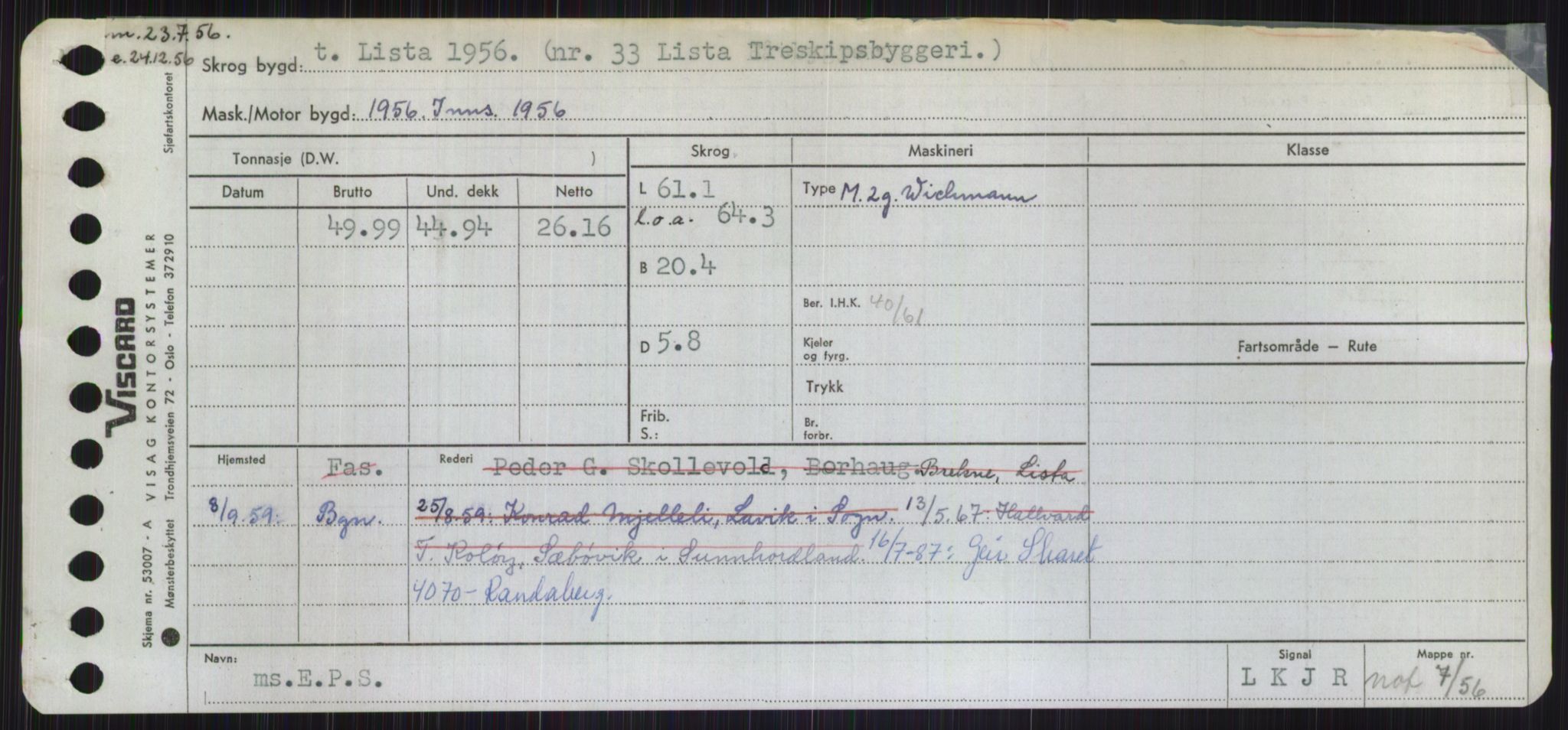 Sjøfartsdirektoratet med forløpere, Skipsmålingen, AV/RA-S-1627/H/Ha/L0001/0002: Fartøy, A-Eig / Fartøy Bjør-Eig, p. 953