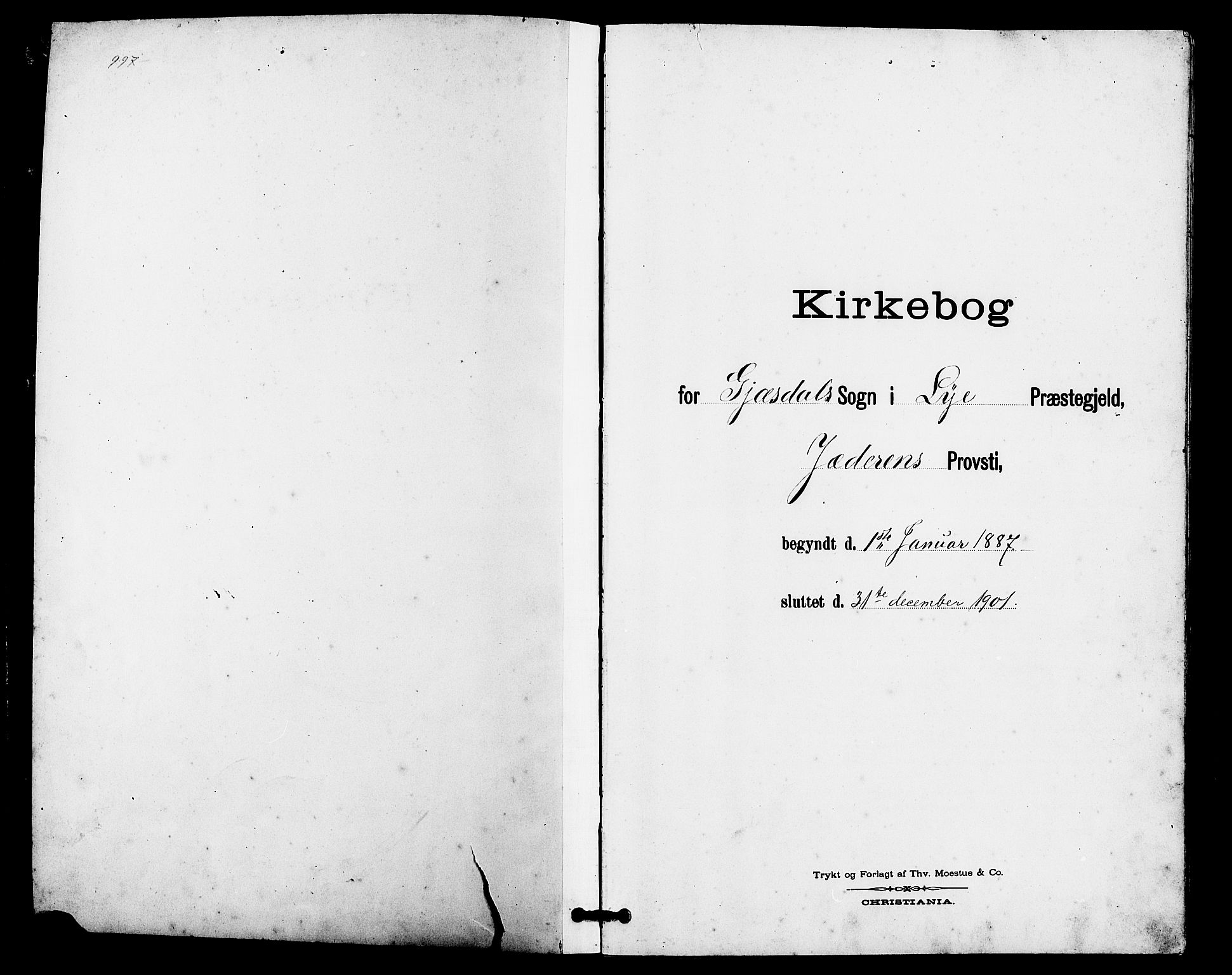 Lye sokneprestkontor, AV/SAST-A-101794/001/30BB/L0008: Parish register (copy) no. B 7, 1887-1901